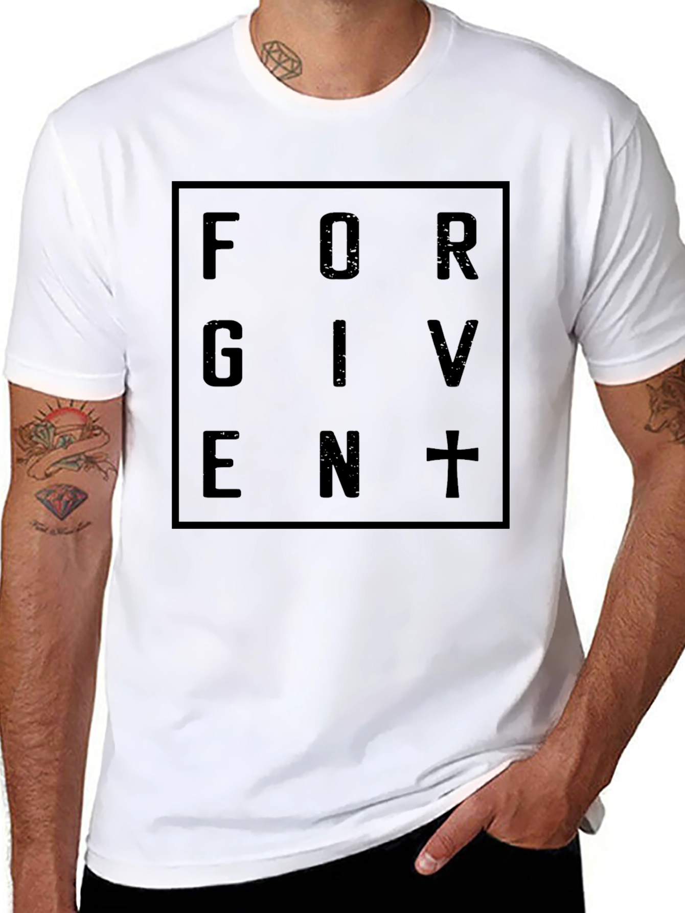 Forgiven Graphic T-Shirt - Mens Black Tee