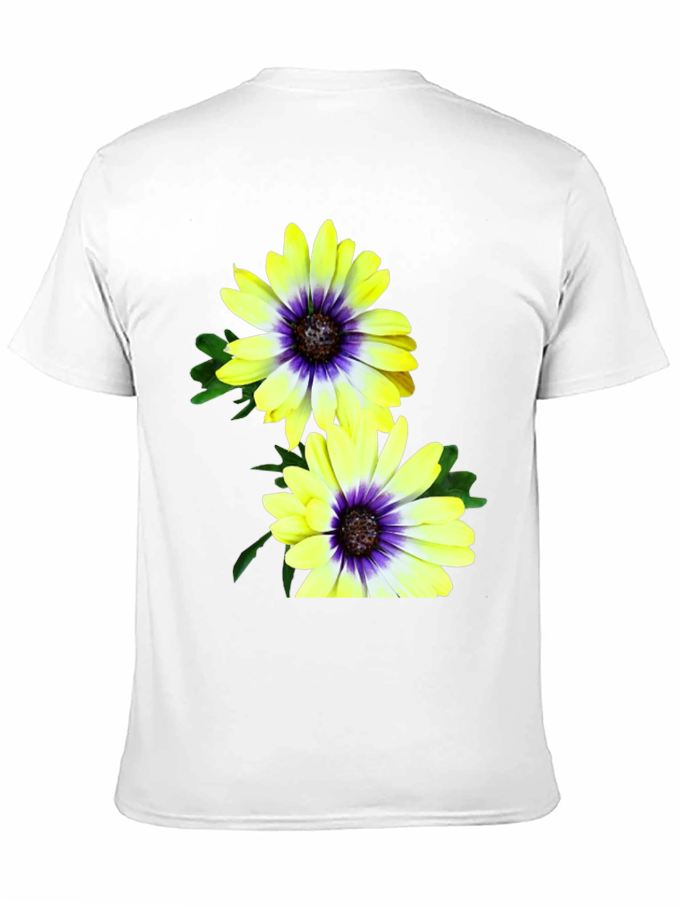 Floral T-Shirt: Yellow & Purple Daisy Print