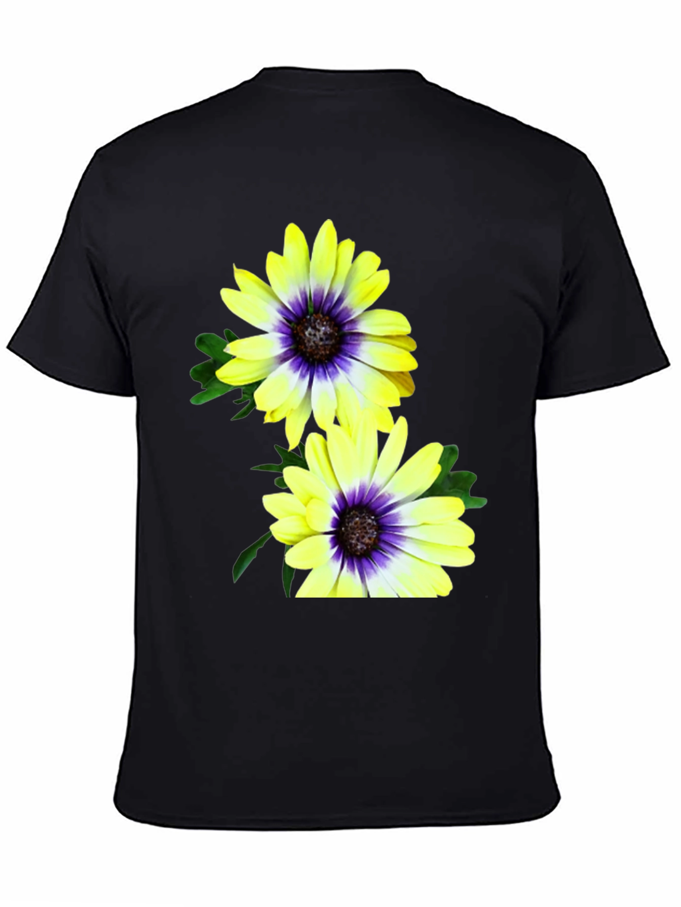 Floral T-Shirt: Yellow & Purple Daisy Print