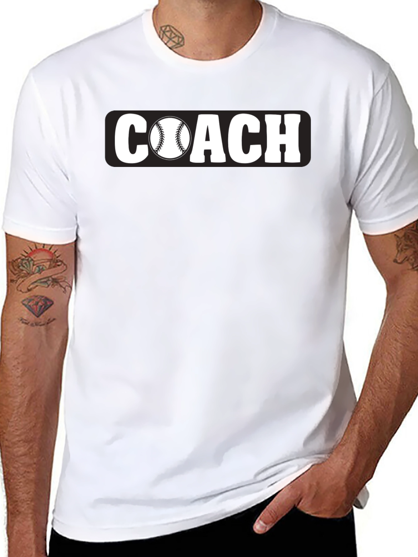 Baseball Coach T-Shirt - Black Graphic Tee