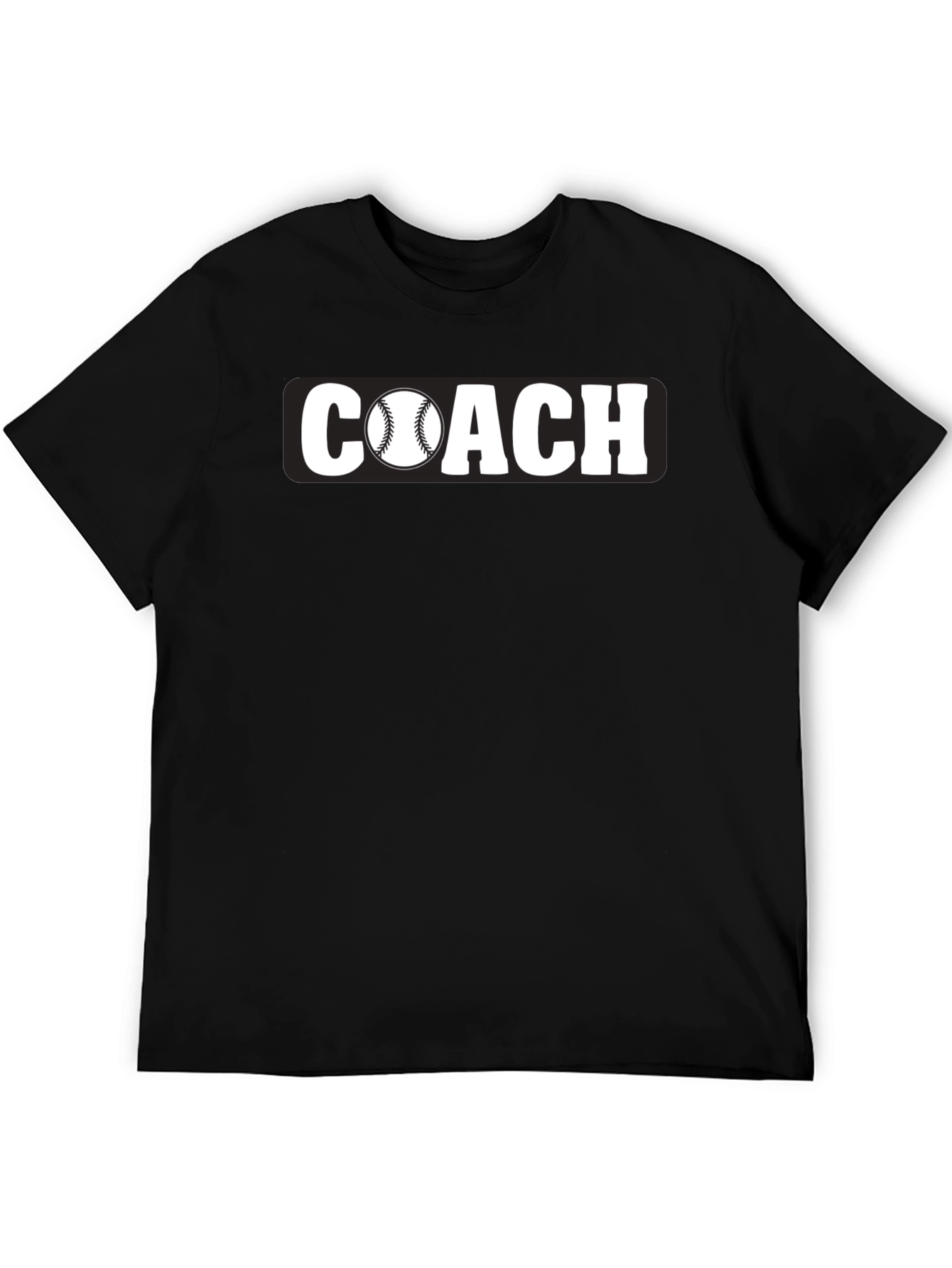 Baseball Coach T-Shirt - Black Graphic Tee