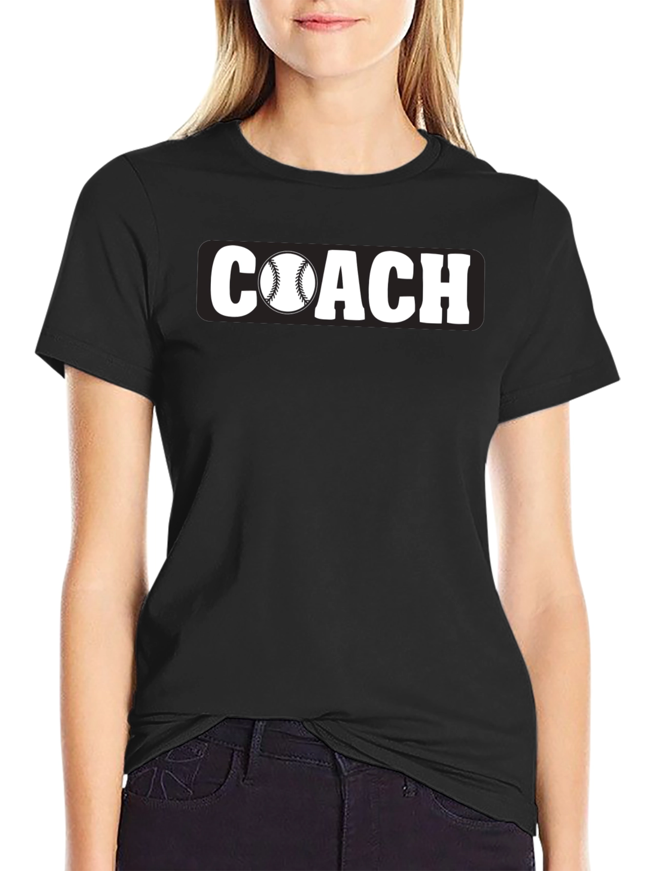 Baseball Coach T-Shirt - Black Graphic Tee