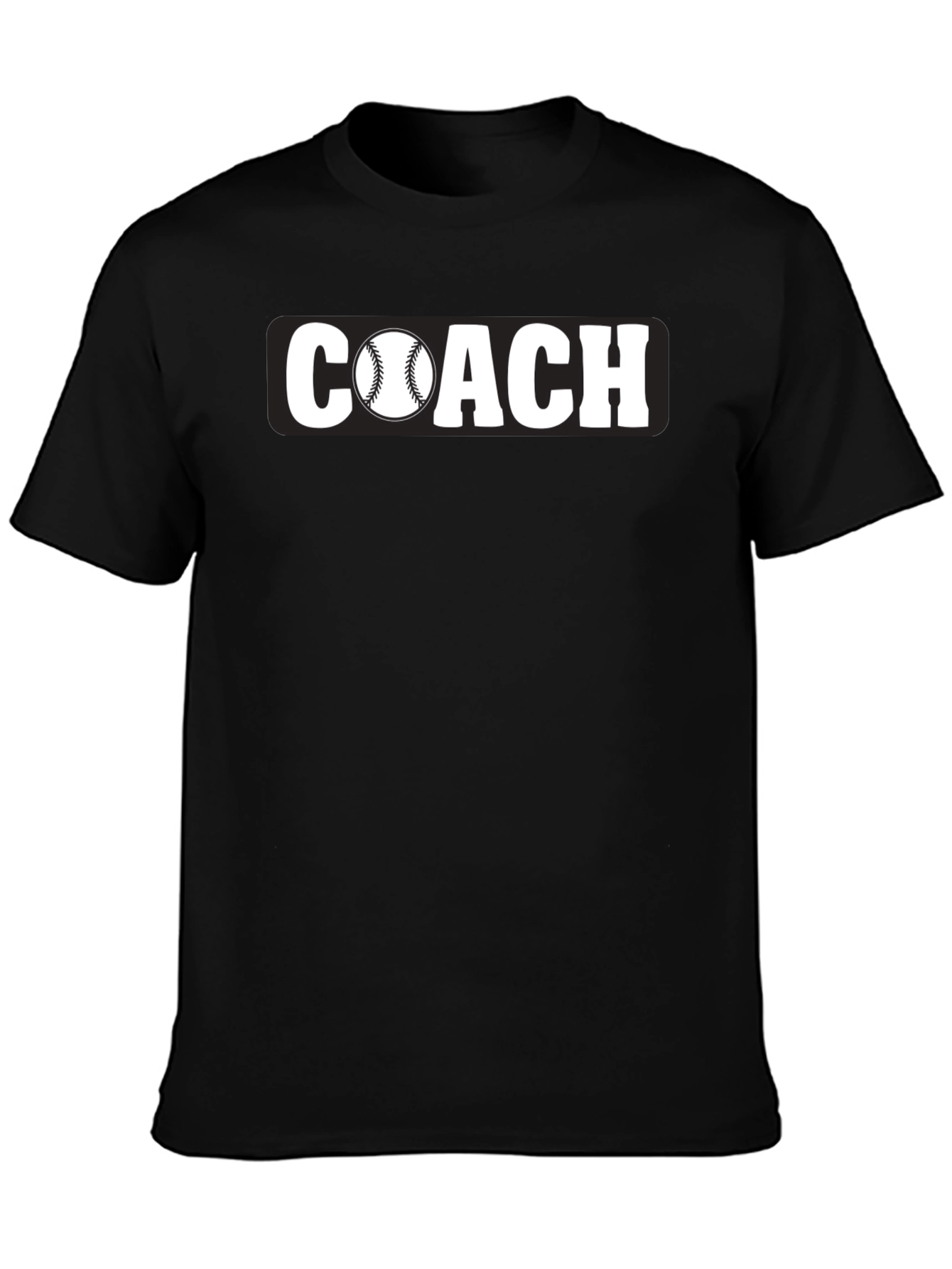 Baseball Coach T-Shirt - Black Graphic Tee