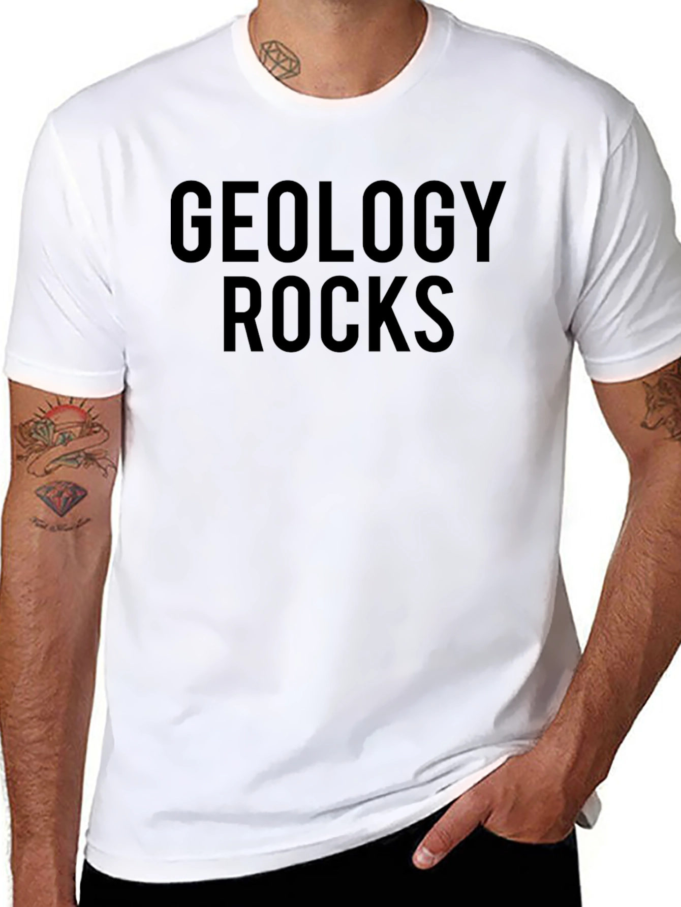Geology Rocks Graphic Tee - Black Cotton T-Shirt