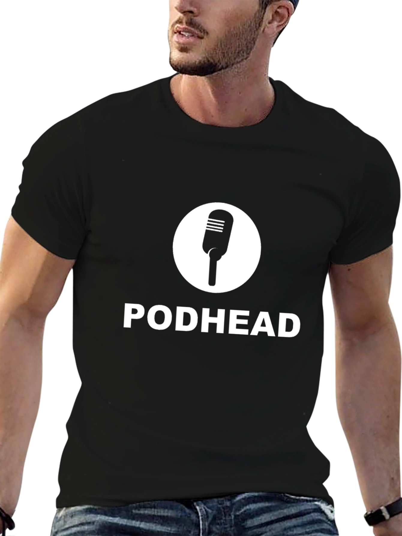 Podhead Microphone Graphic Black T-Shirt