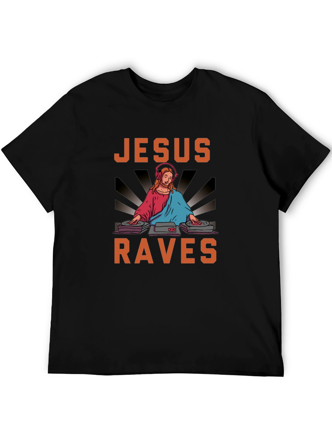 Jesus Raves Graphic Tee - Party All Night!