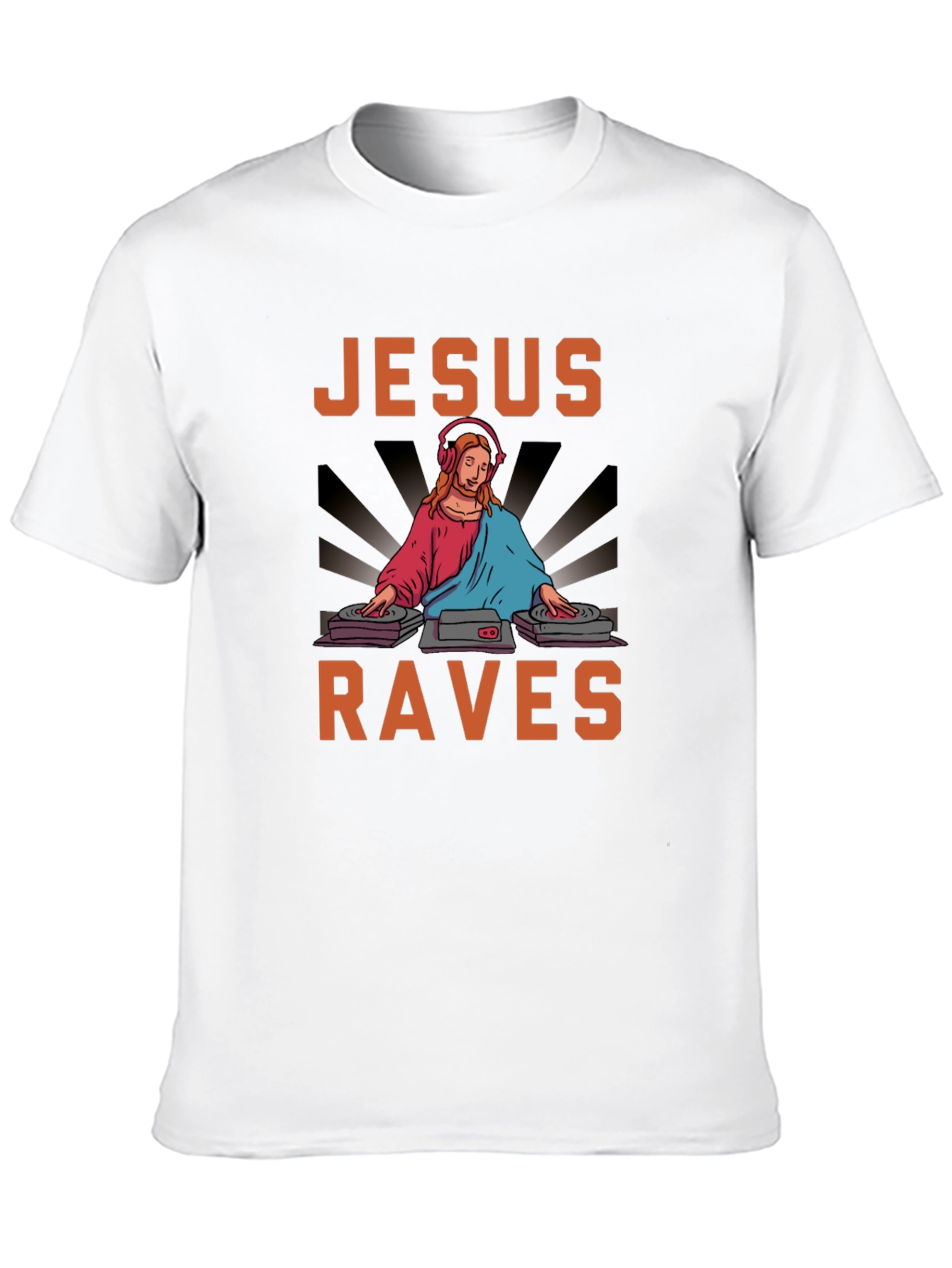 Jesus Raves Graphic Tee - Party All Night!