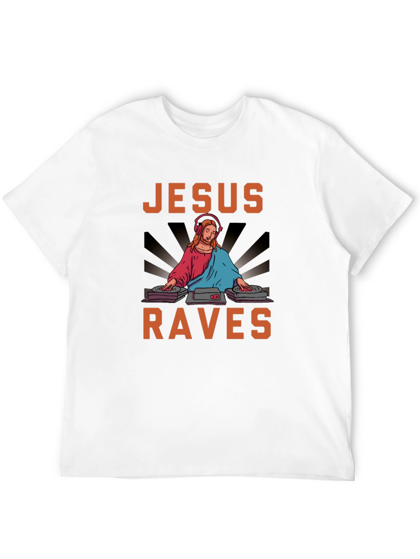 Jesus Raves Graphic Tee - Party All Night!