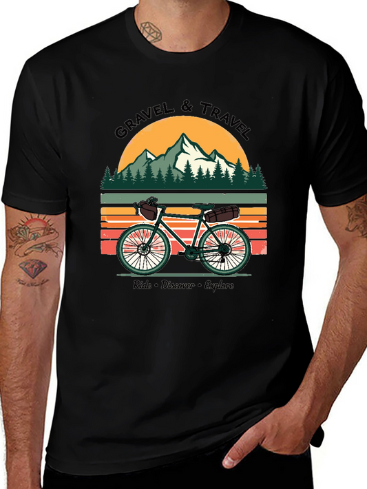 Gravel & Travel Bike Graphic Tee - Ride Discover Explore