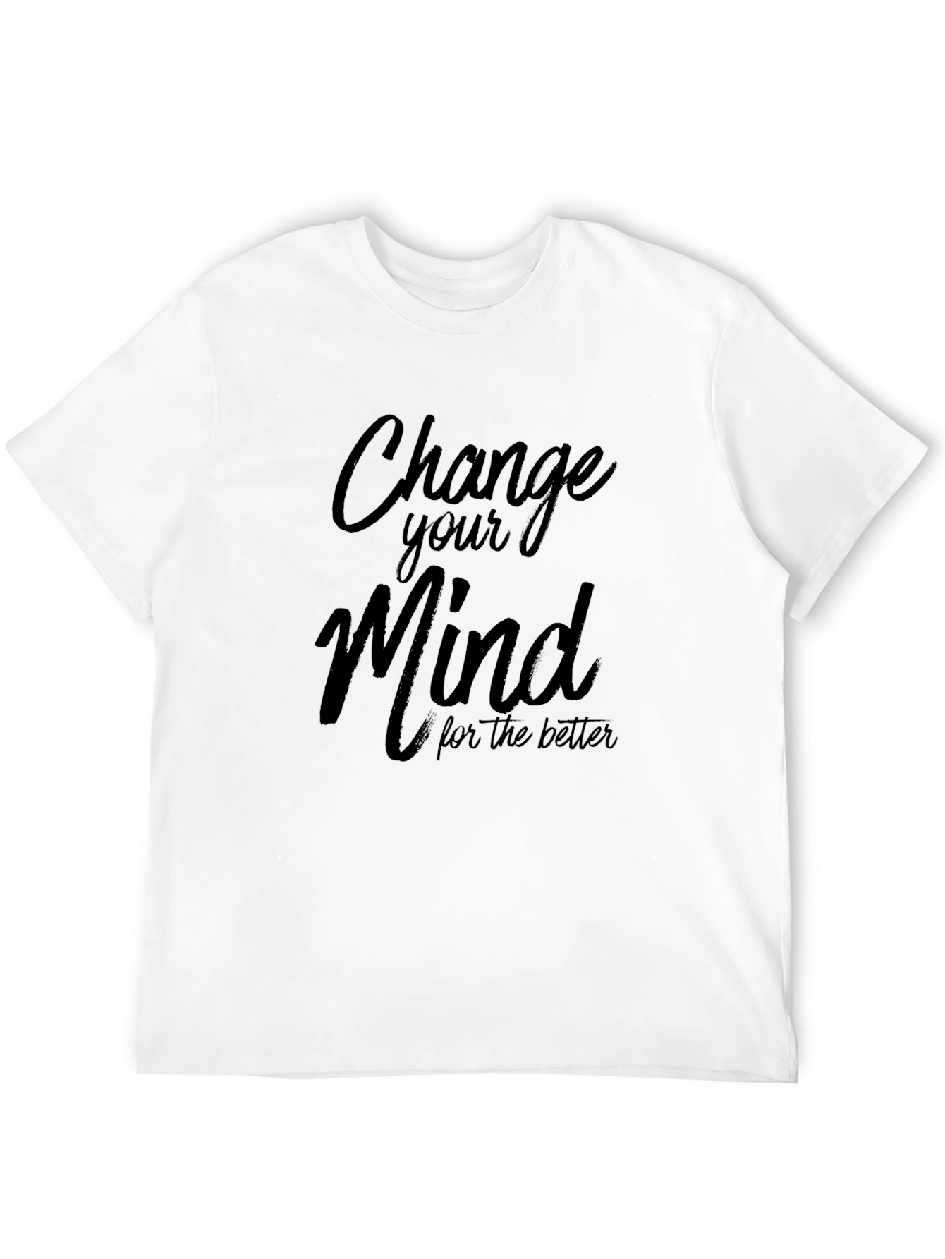 Change Your Mind Graphic Tee - Black Casual T-Shirt