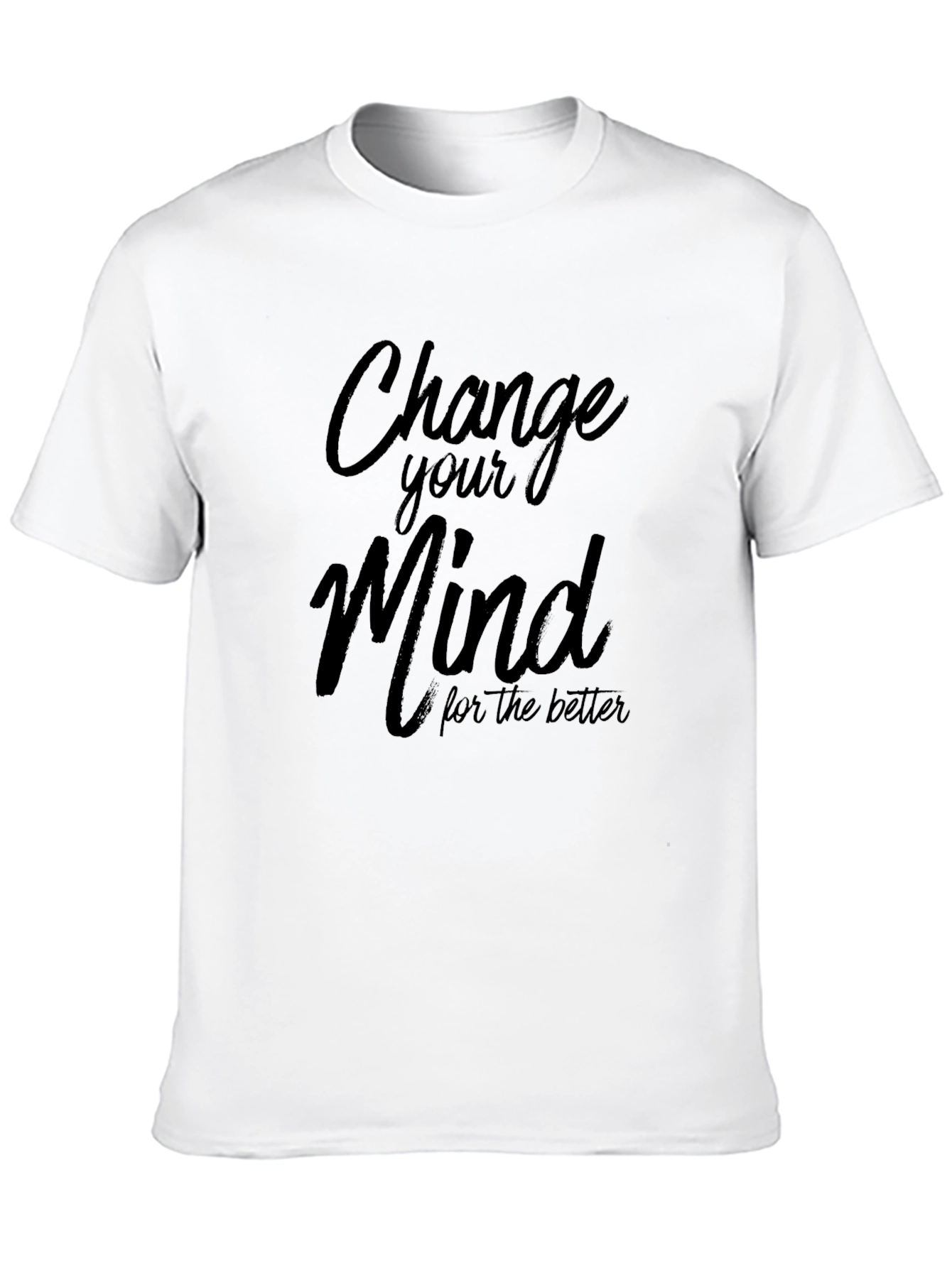 Change Your Mind Graphic Tee - Black Casual T-Shirt