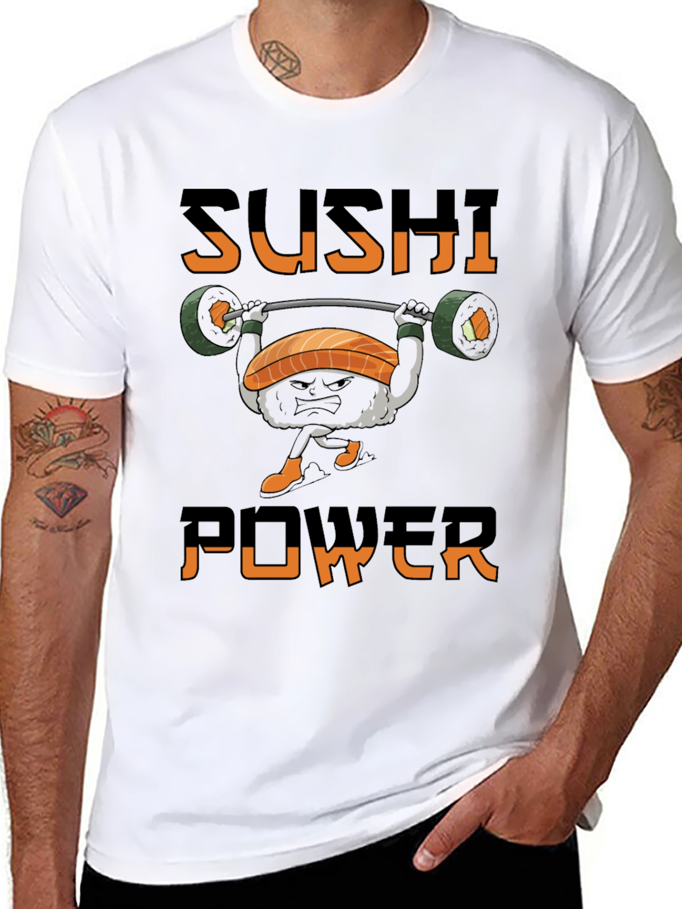 Sushi Power T-Shirt - Gym & Foodie Style