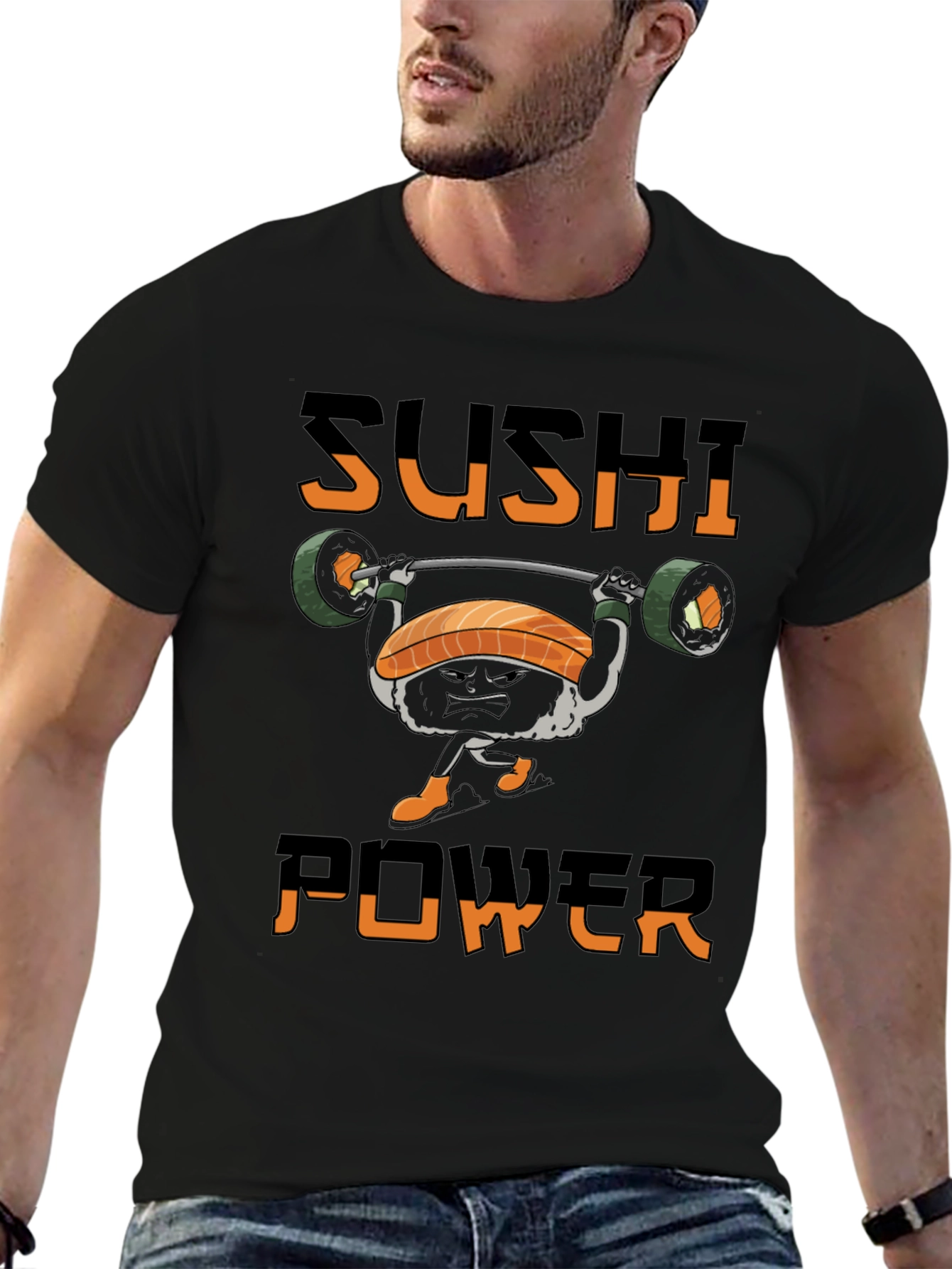 Sushi Power T-Shirt - Gym & Foodie Style