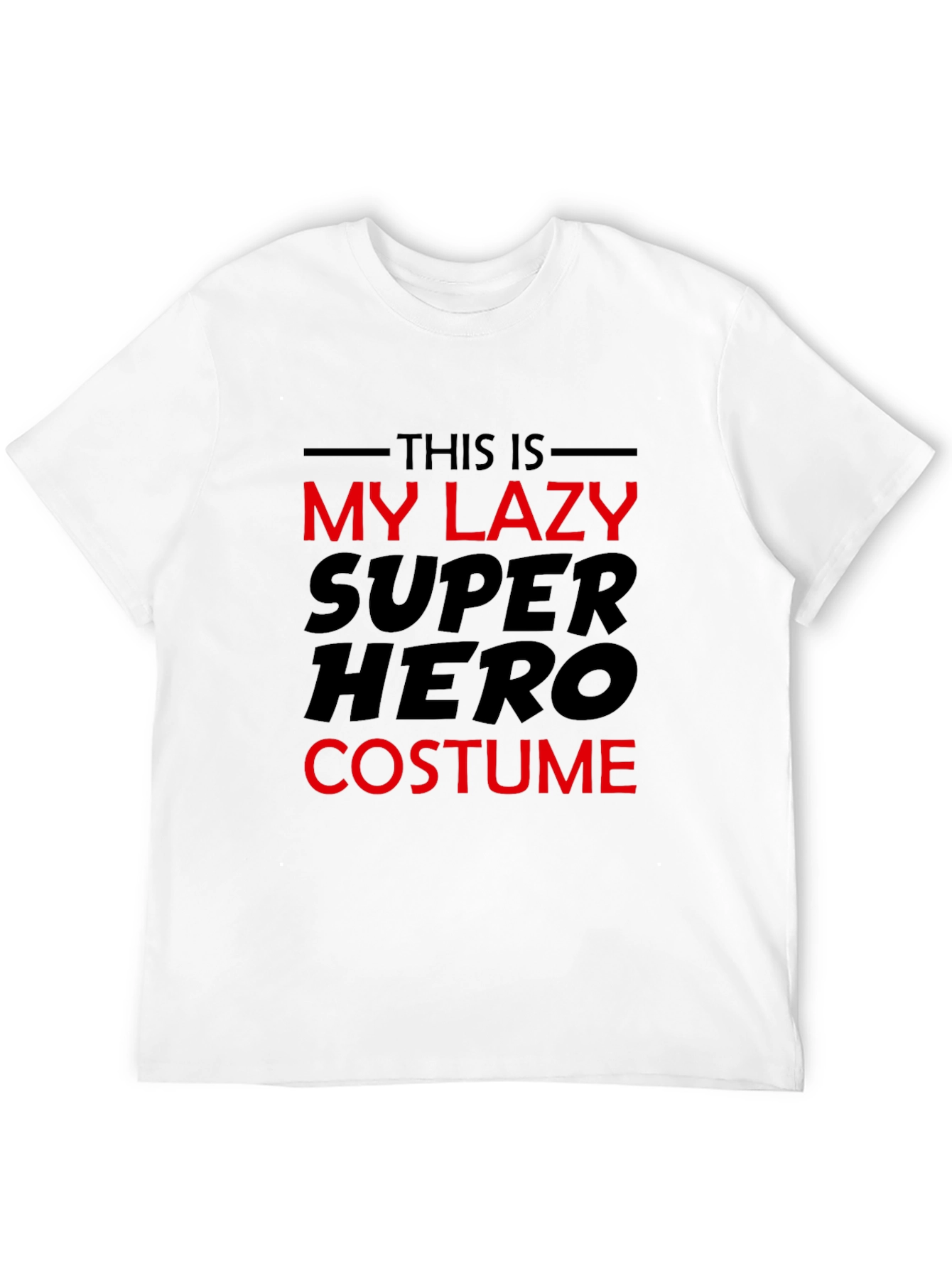 Funny Lazy Superhero Costume T-Shirt