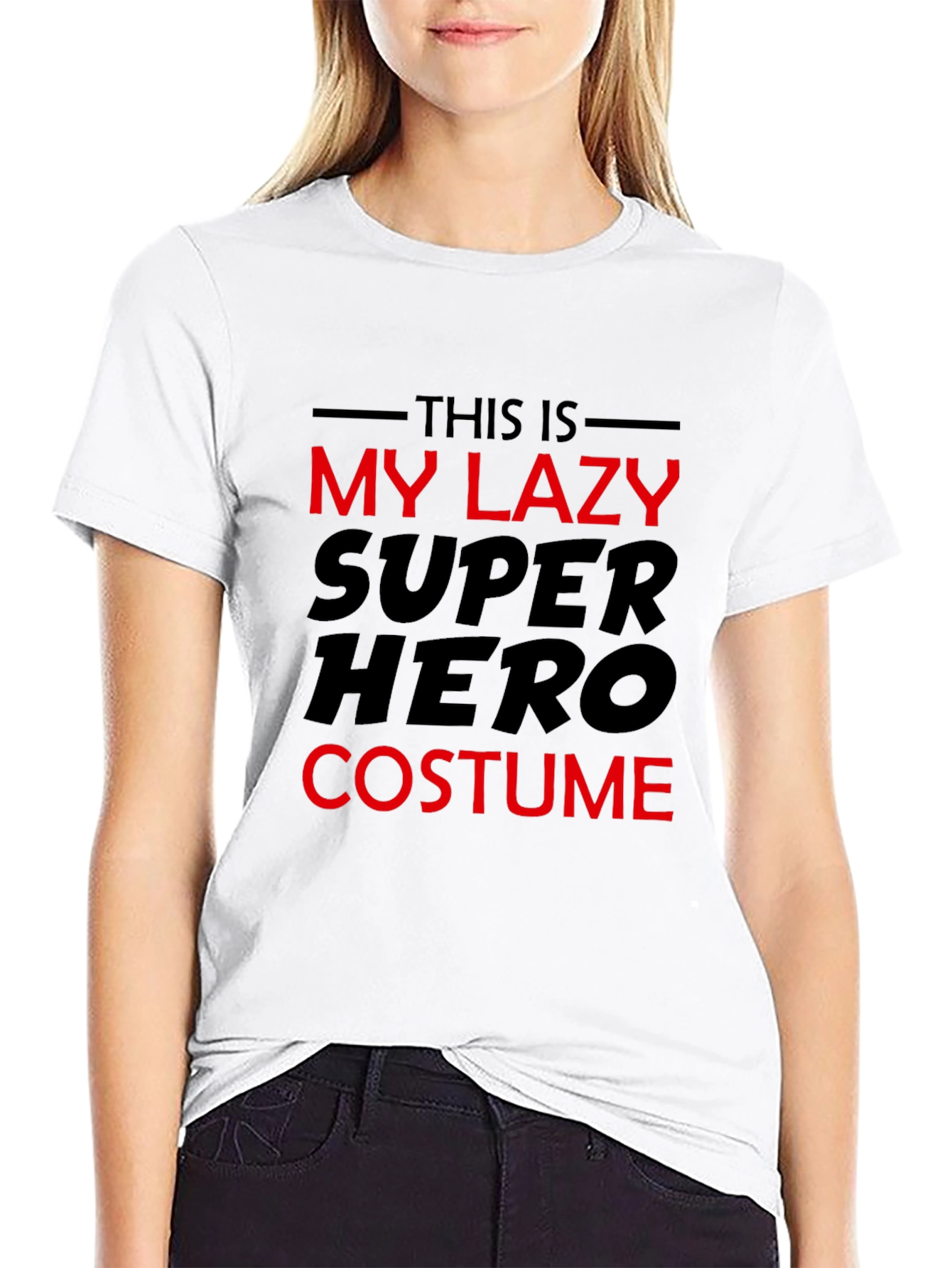 Funny Lazy Superhero Costume T-Shirt