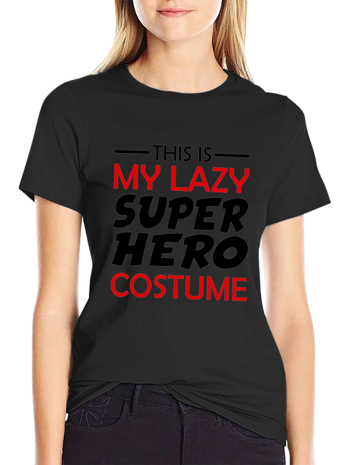 Funny Lazy Superhero Costume T-Shirt