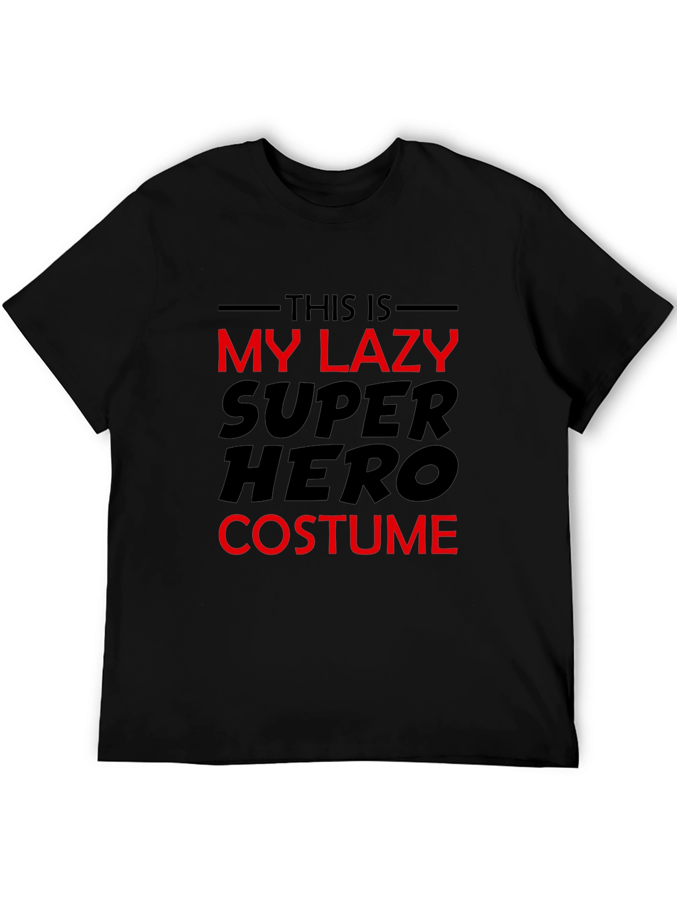 Funny Lazy Superhero Costume T-Shirt