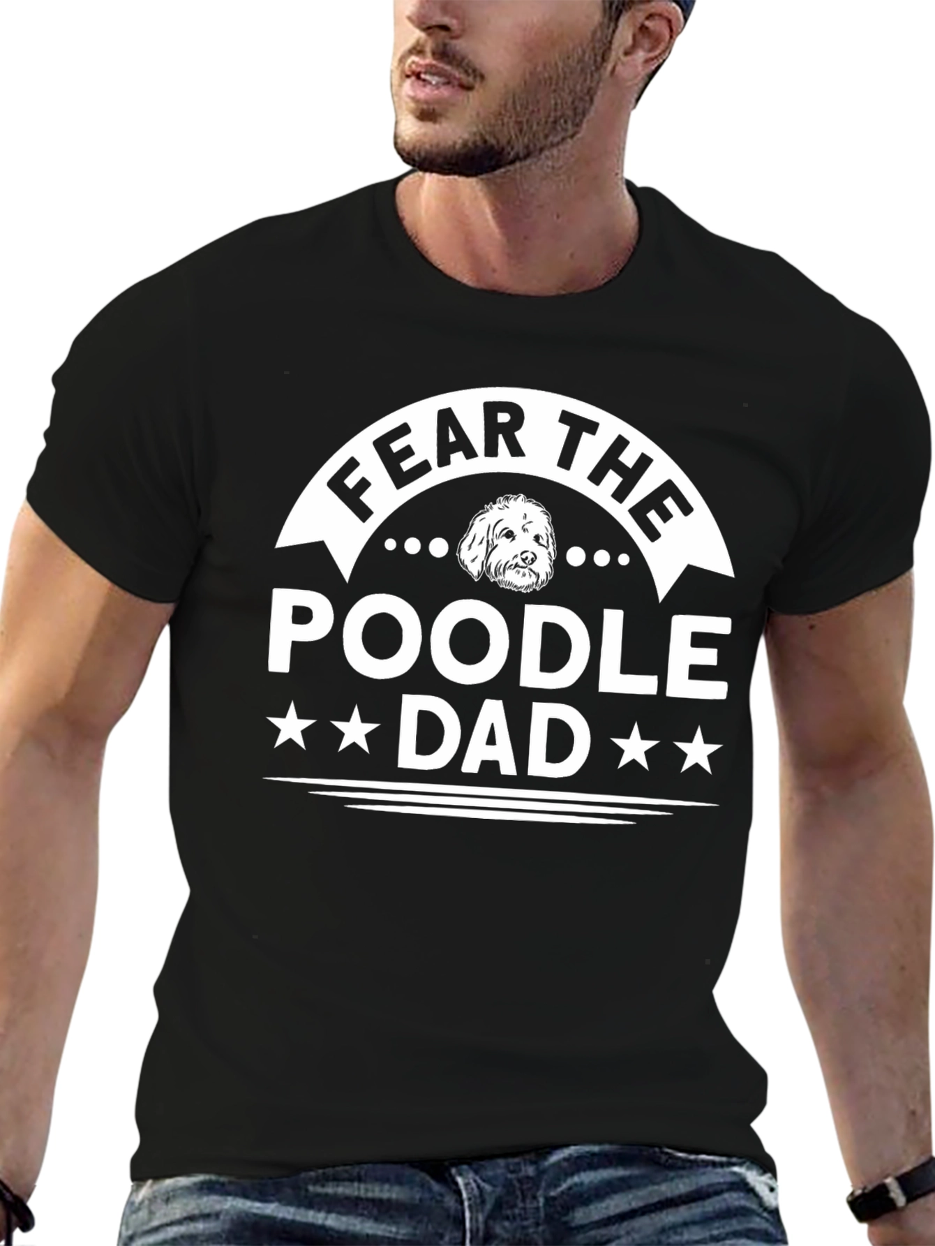 Fear the Poodle Dad Graphic Tee