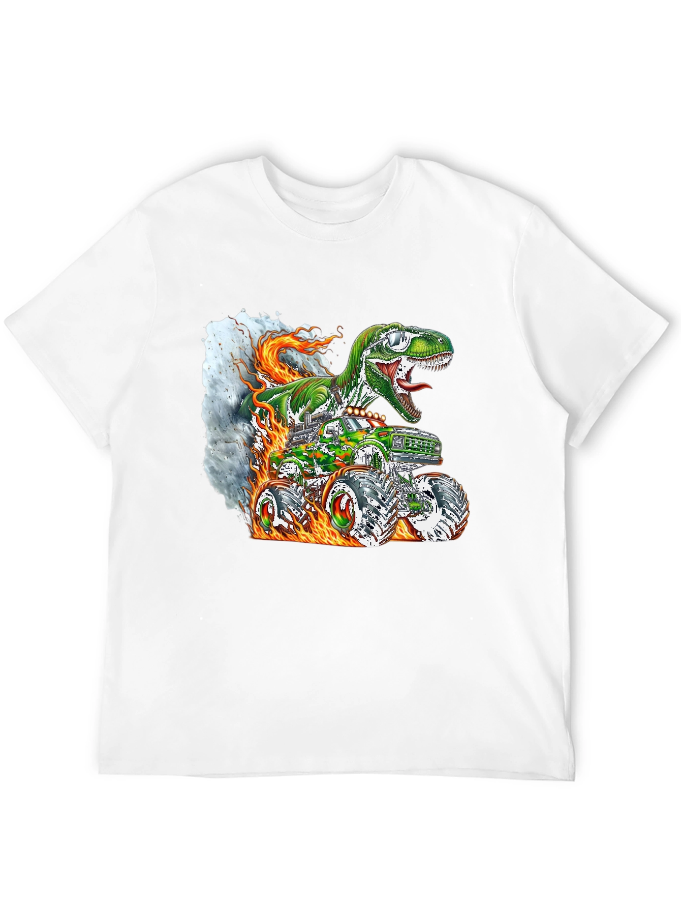 Dino Truck T-Shirt - Cool Graphic Tee