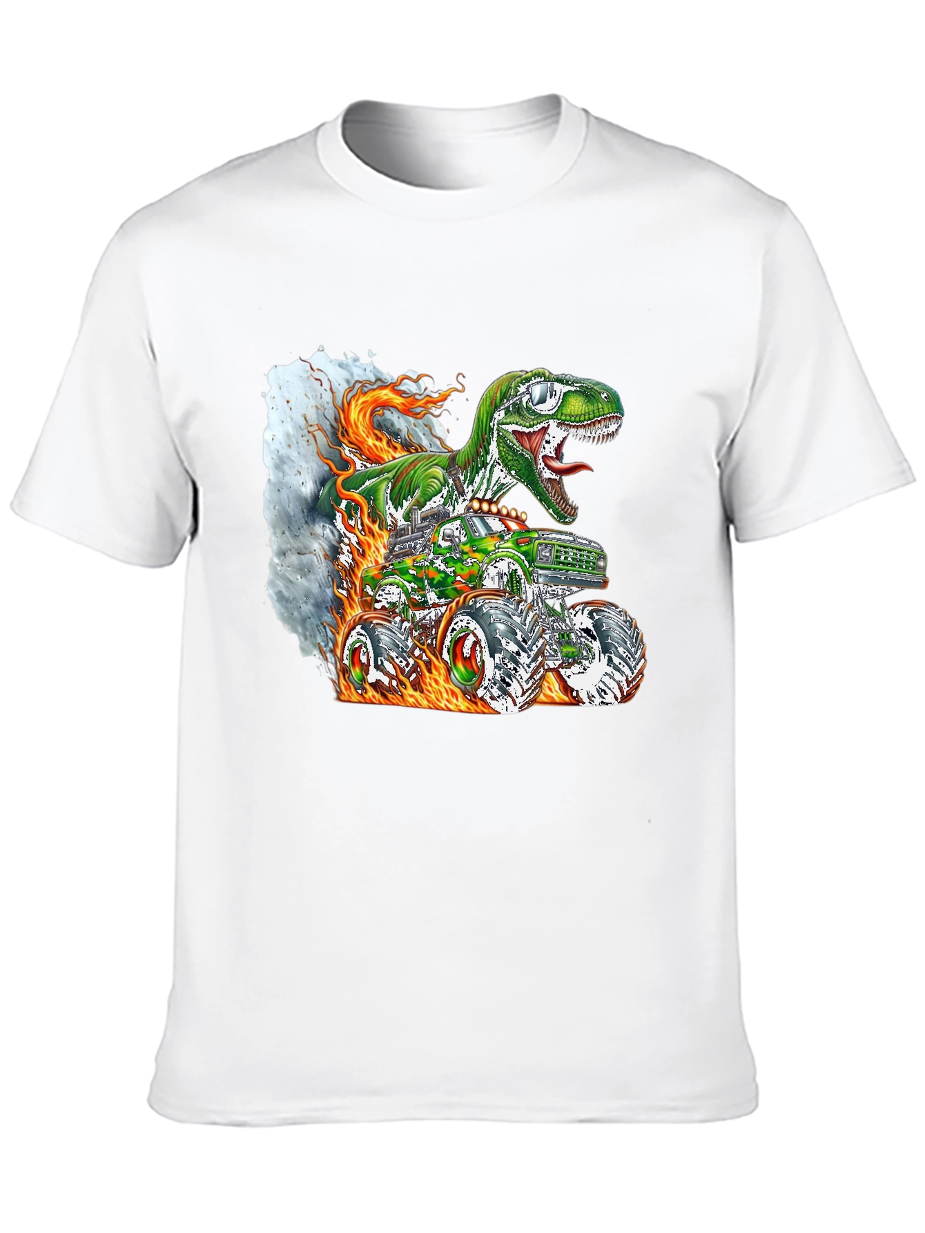 Dino Truck T-Shirt - Cool Graphic Tee
