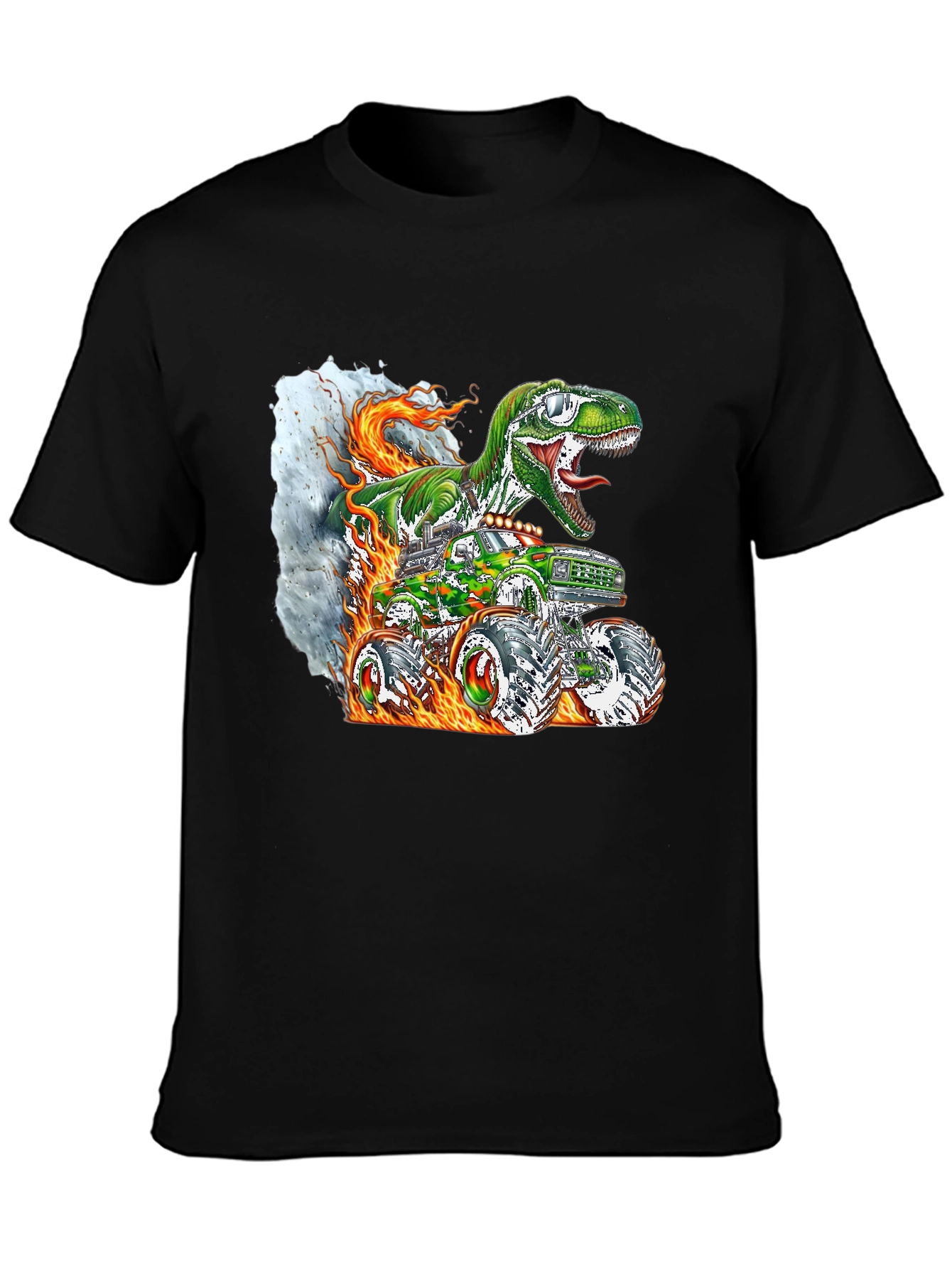 Dino Truck T-Shirt - Cool Graphic Tee