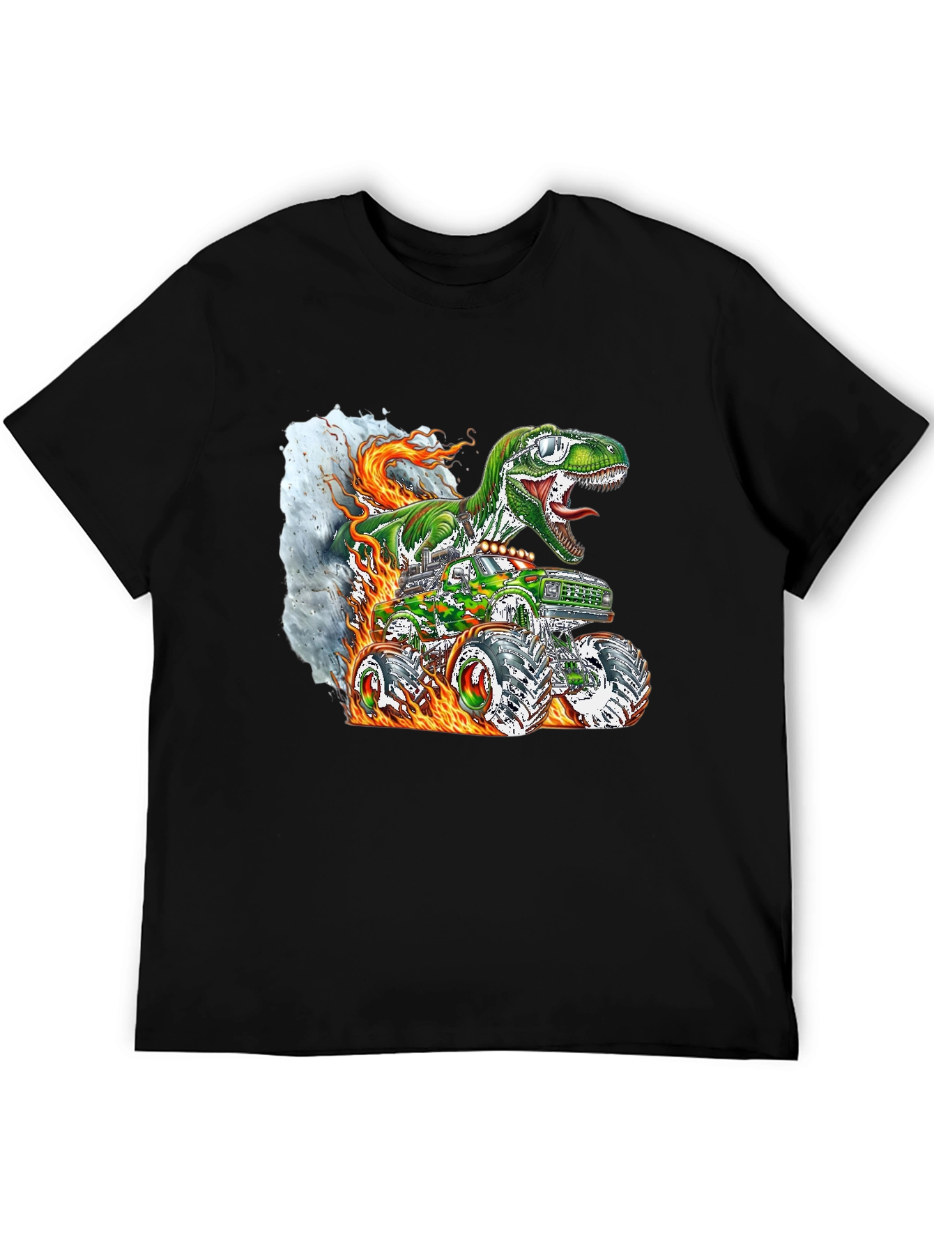 Dino Truck T-Shirt - Cool Graphic Tee