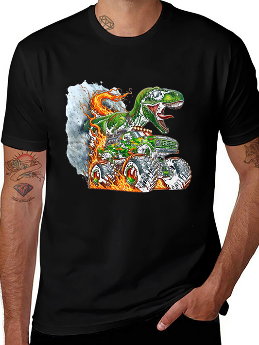 Dino Truck T-Shirt - Cool Graphic Tee