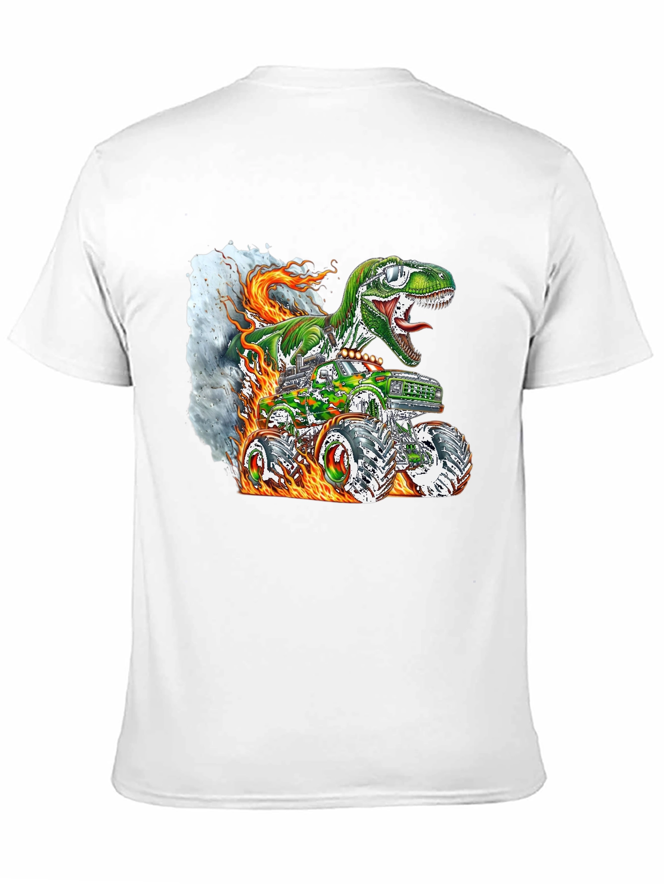 Dino Truck T-Shirt - Cool Graphic Tee