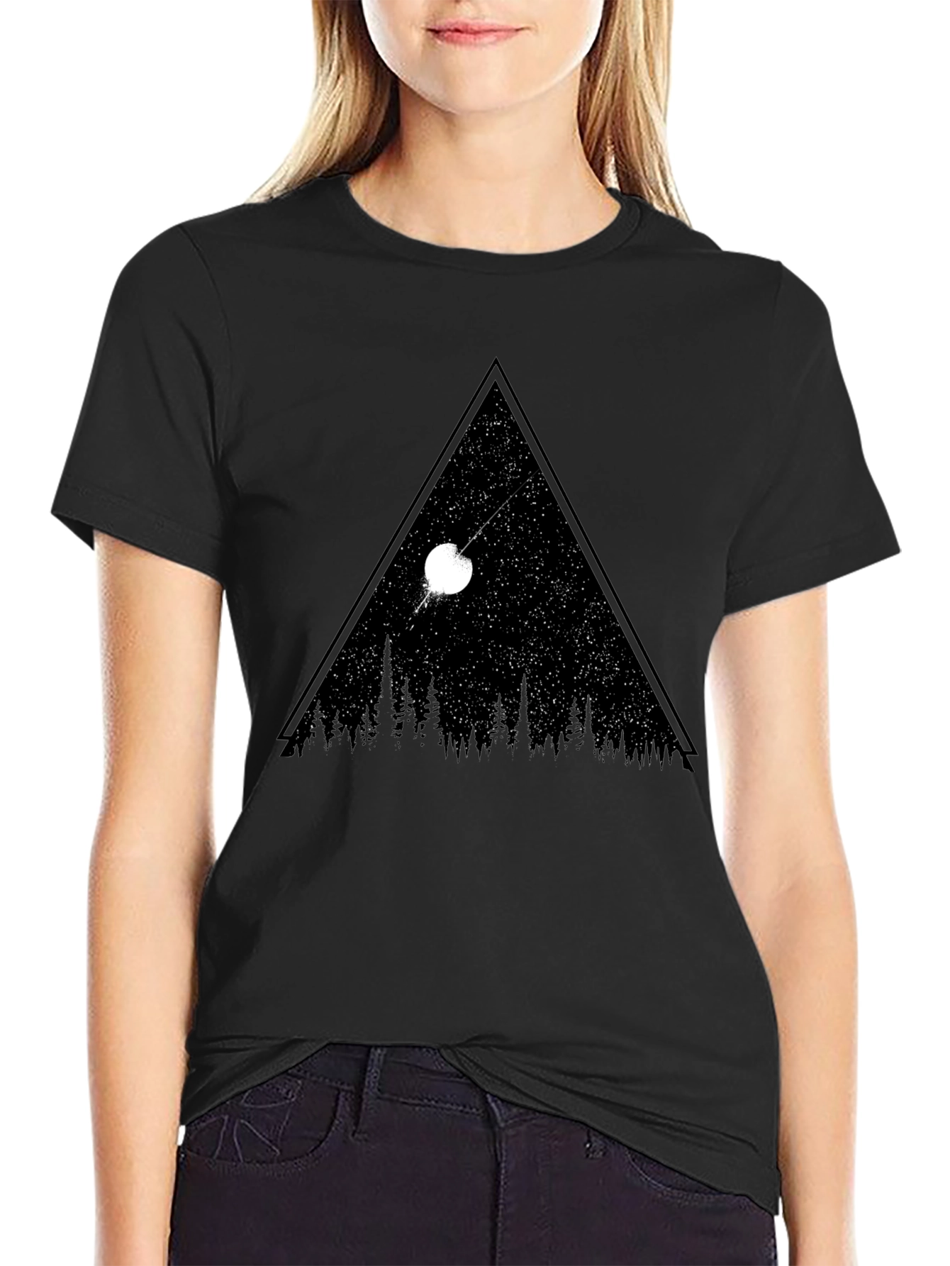 Cosmic Triangle Black T-Shirt
