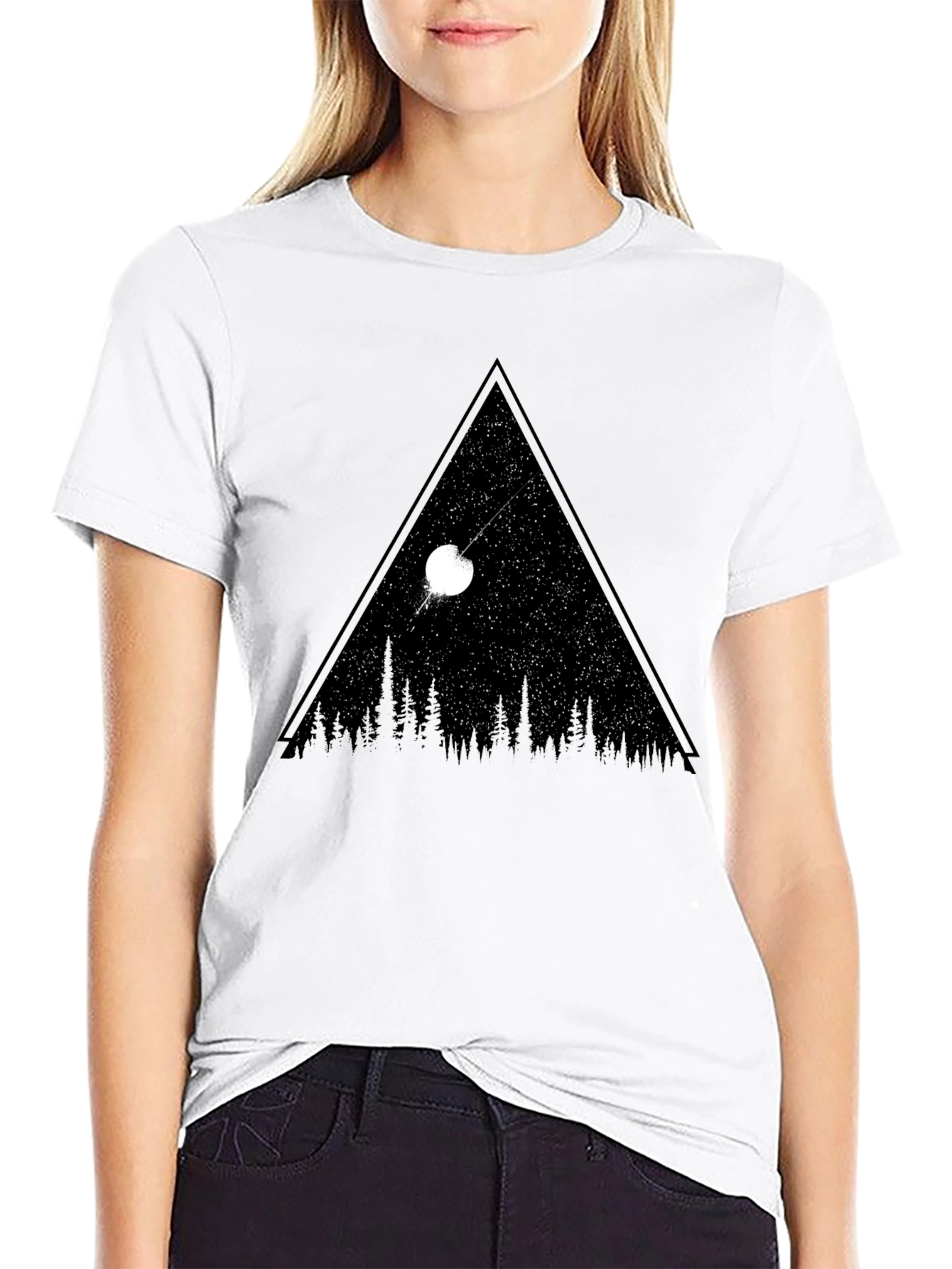 Cosmic Triangle Black T-Shirt
