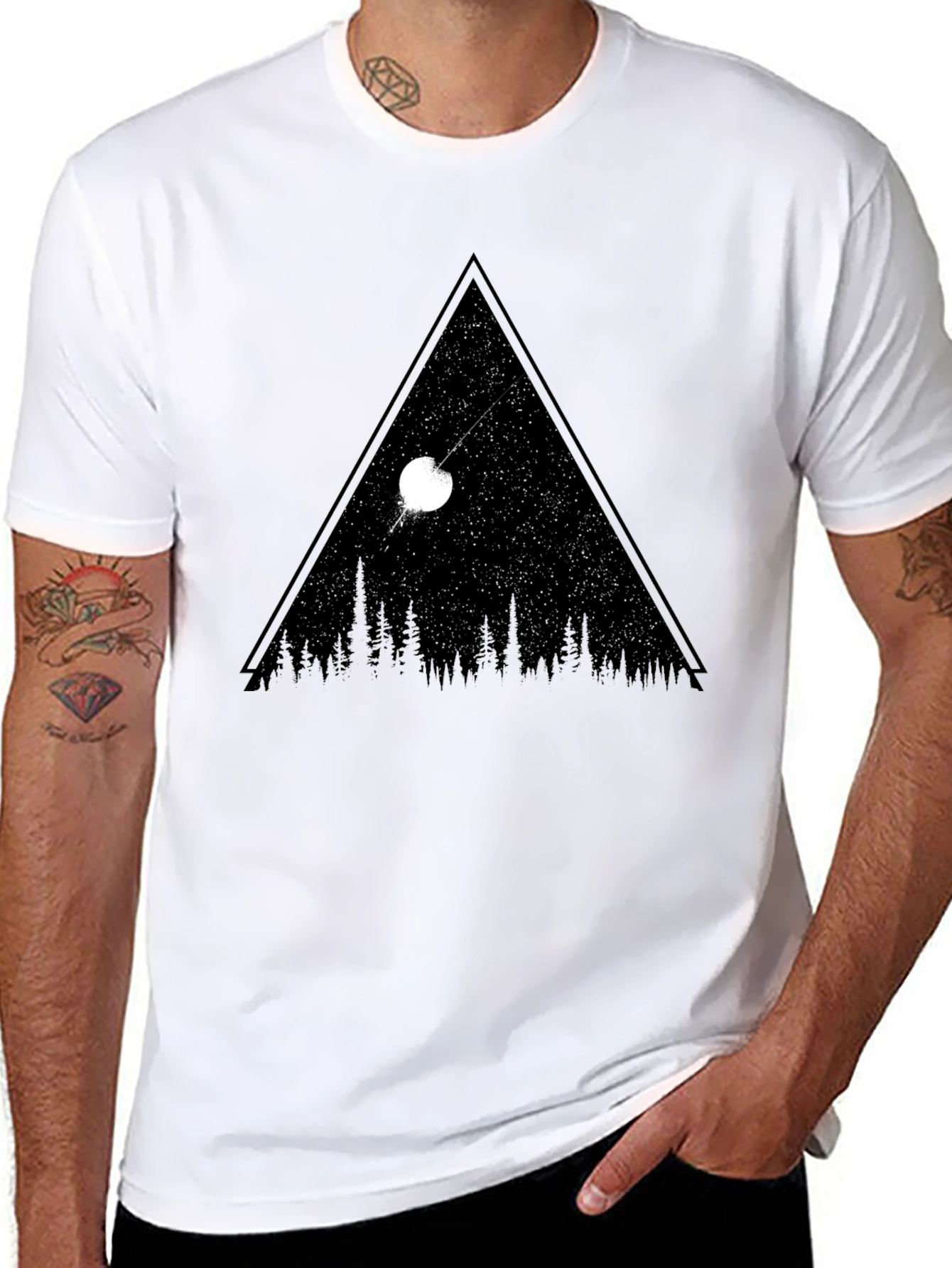 Cosmic Triangle Black T-Shirt