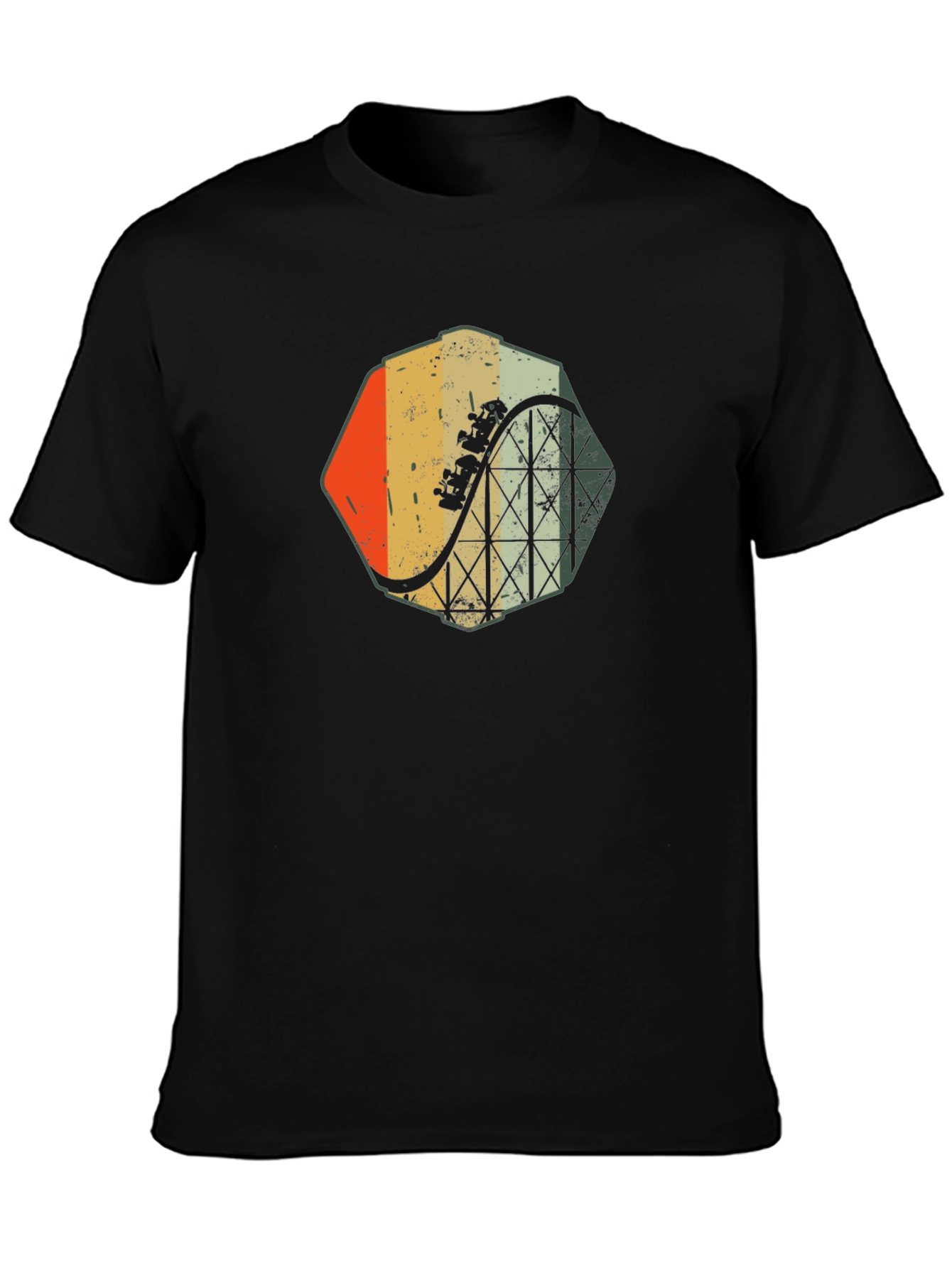 Retro Roller Coaster Graphic Tee - Thrill Ride Style