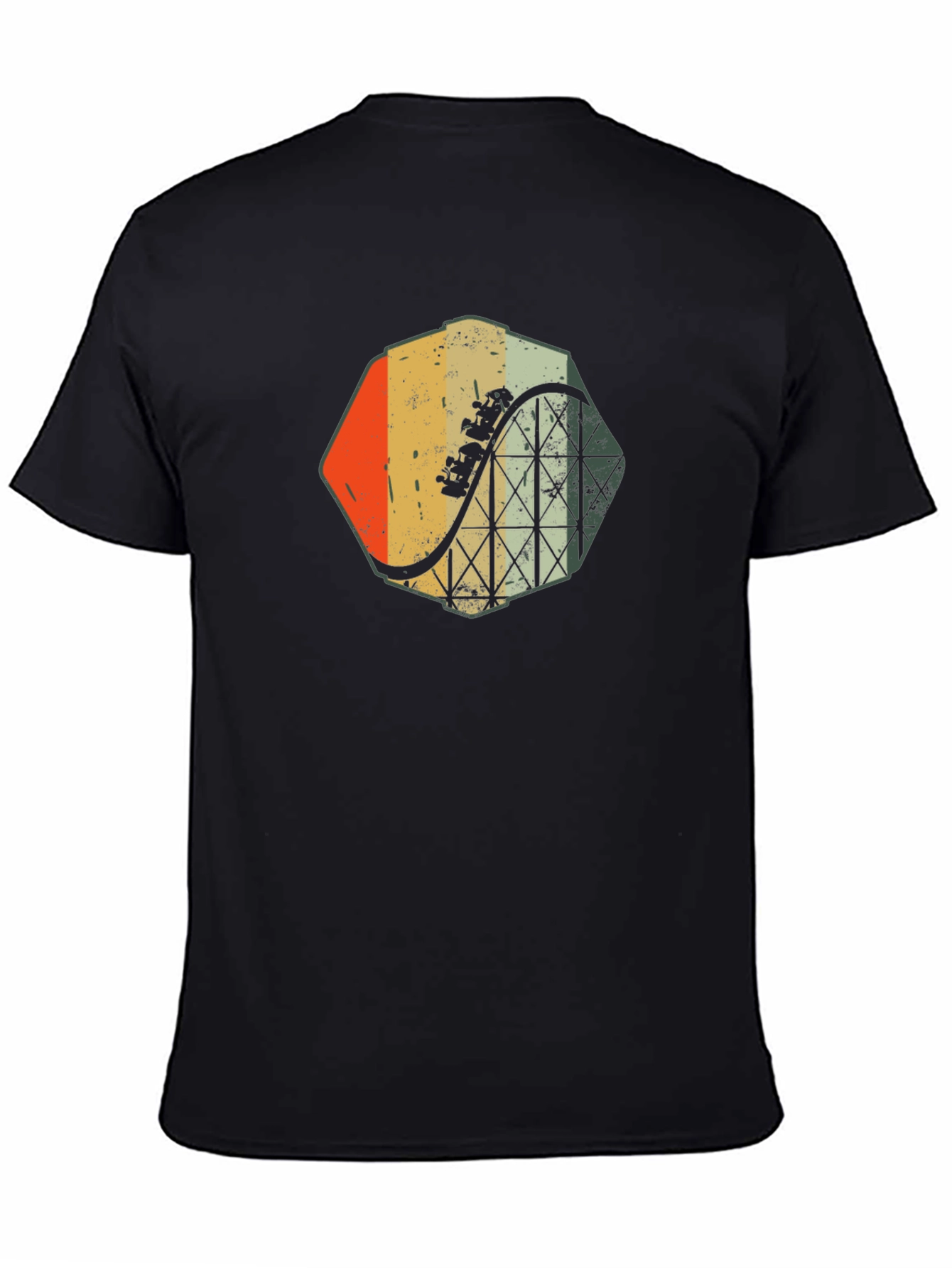 Retro Roller Coaster Graphic Tee - Thrill Ride Style