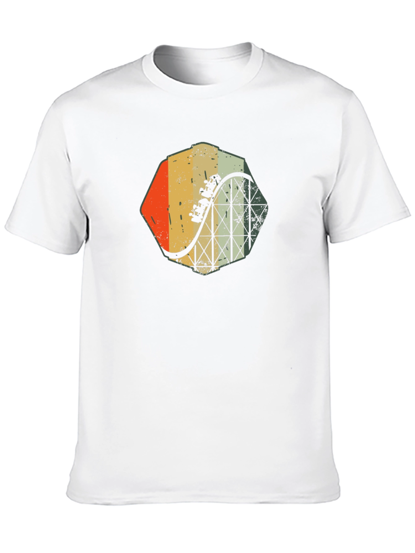 Retro Roller Coaster Graphic Tee - Thrill Ride Style