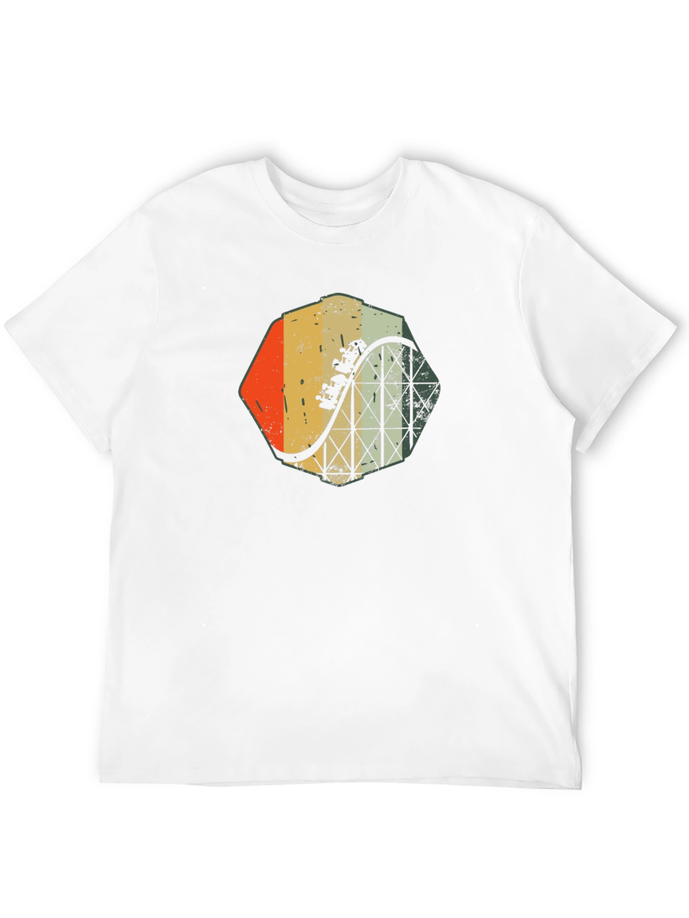 Retro Roller Coaster Graphic Tee - Thrill Ride Style