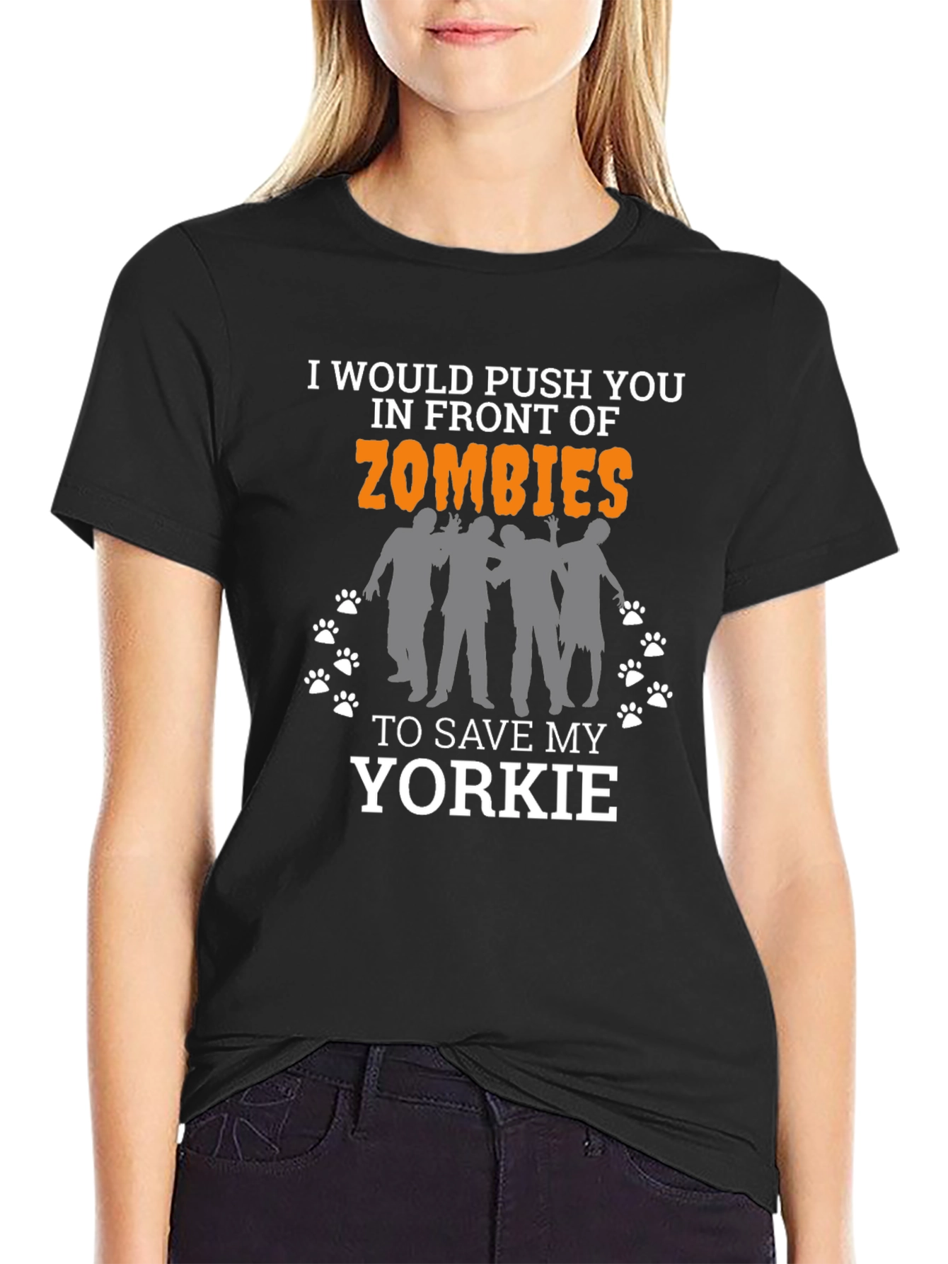 Funny Zombie Yorkie T-Shirt