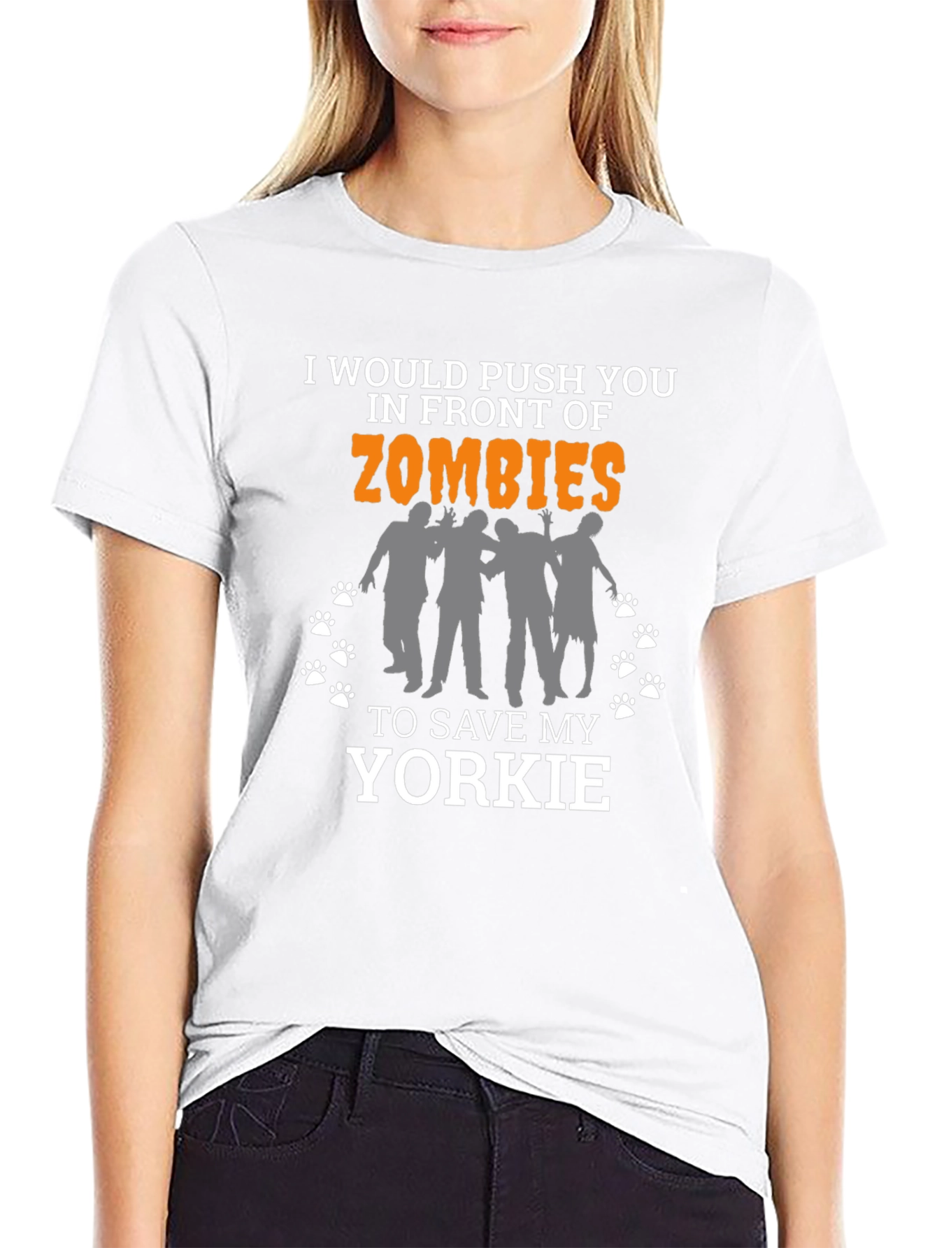 Funny Zombie Yorkie T-Shirt