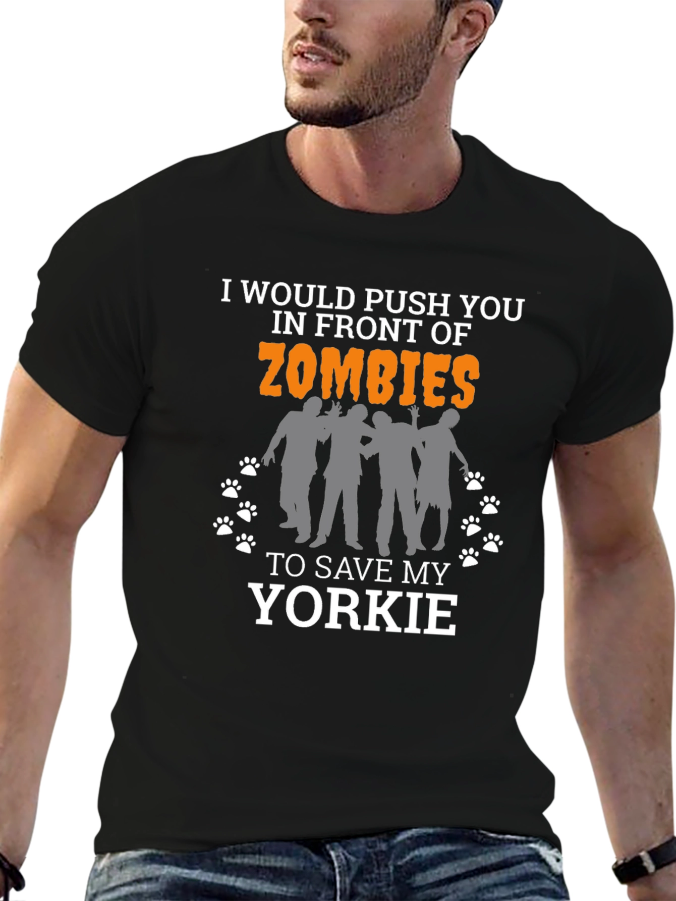 Funny Zombie Yorkie T-Shirt