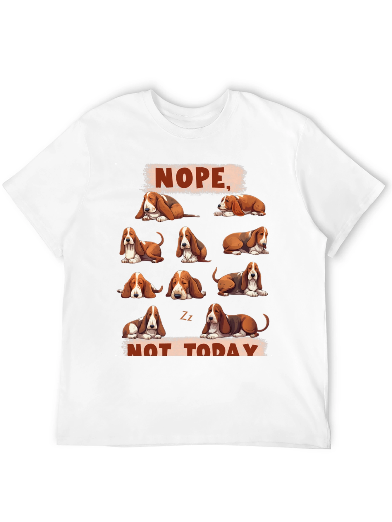 Nope Not Today Basset Hound T-Shirt