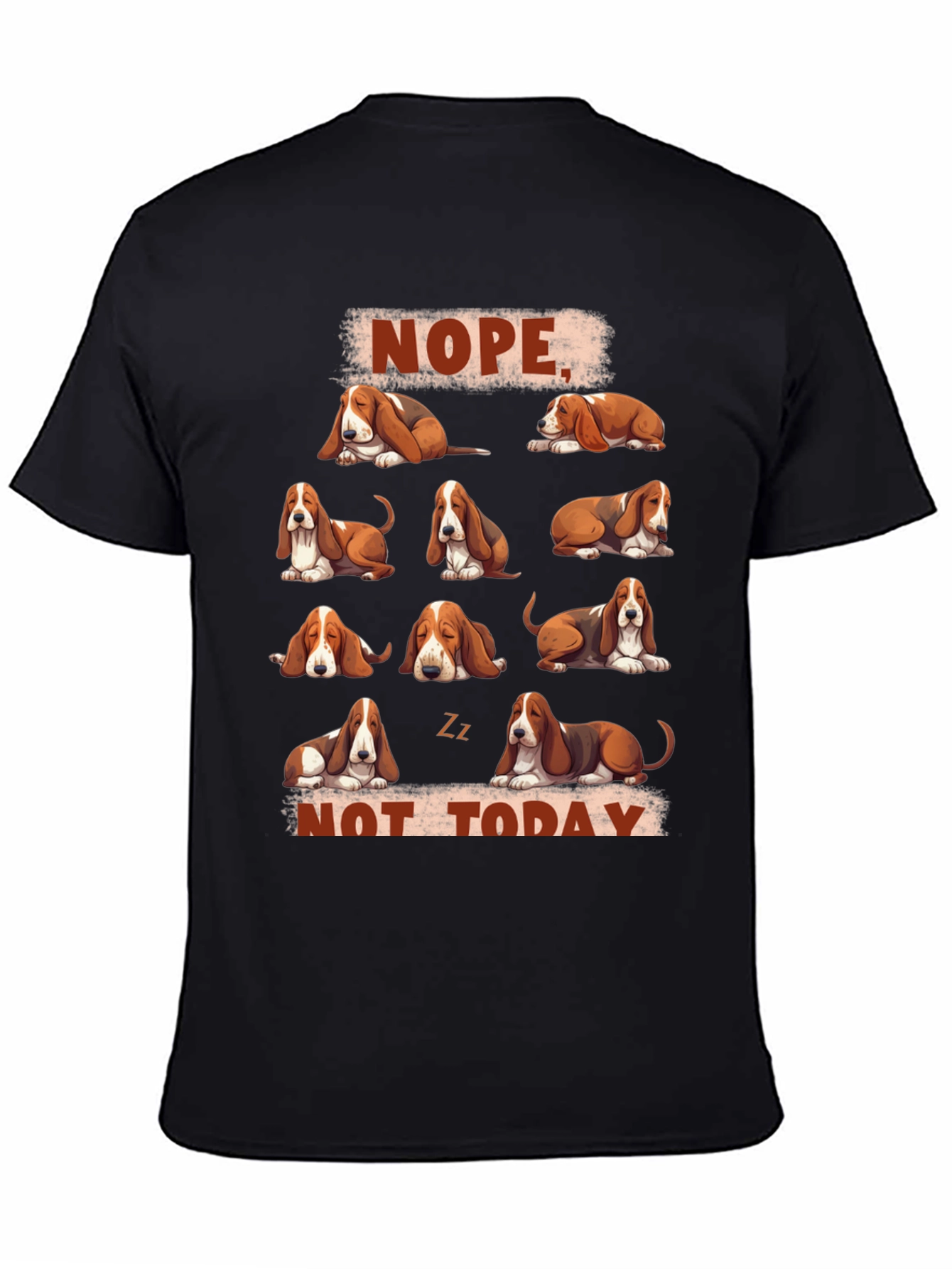 Nope Not Today Basset Hound T-Shirt