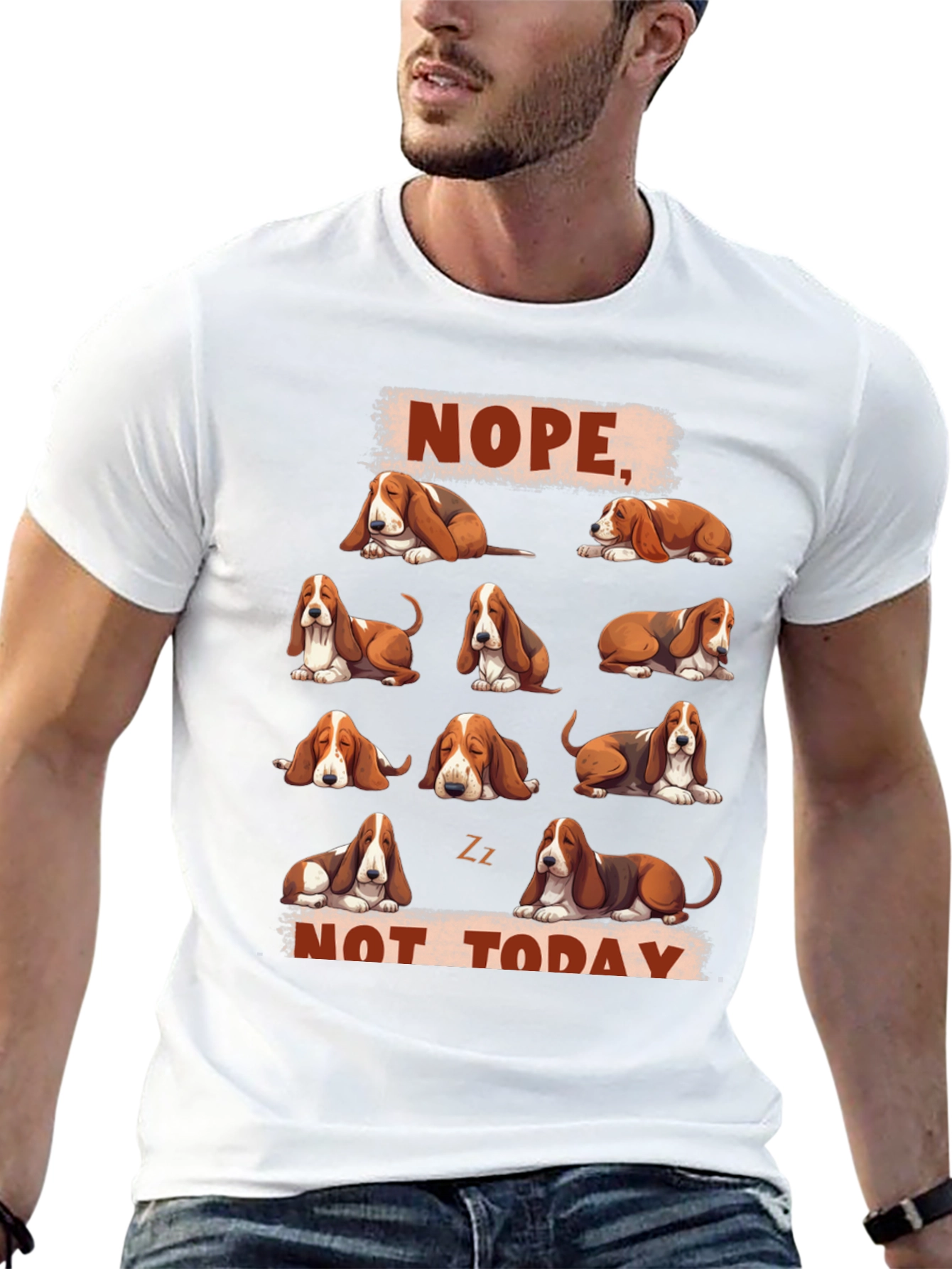 Nope Not Today Basset Hound T-Shirt