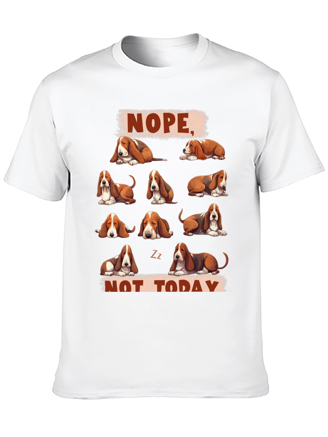 Nope Not Today Basset Hound T-Shirt