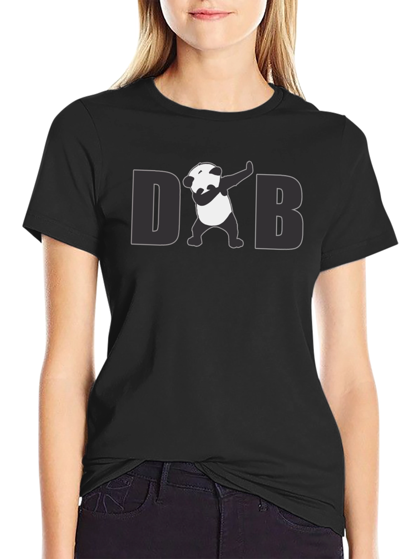 Dabbing Panda Graphic Tee - Cool Mens Black T-Shirt