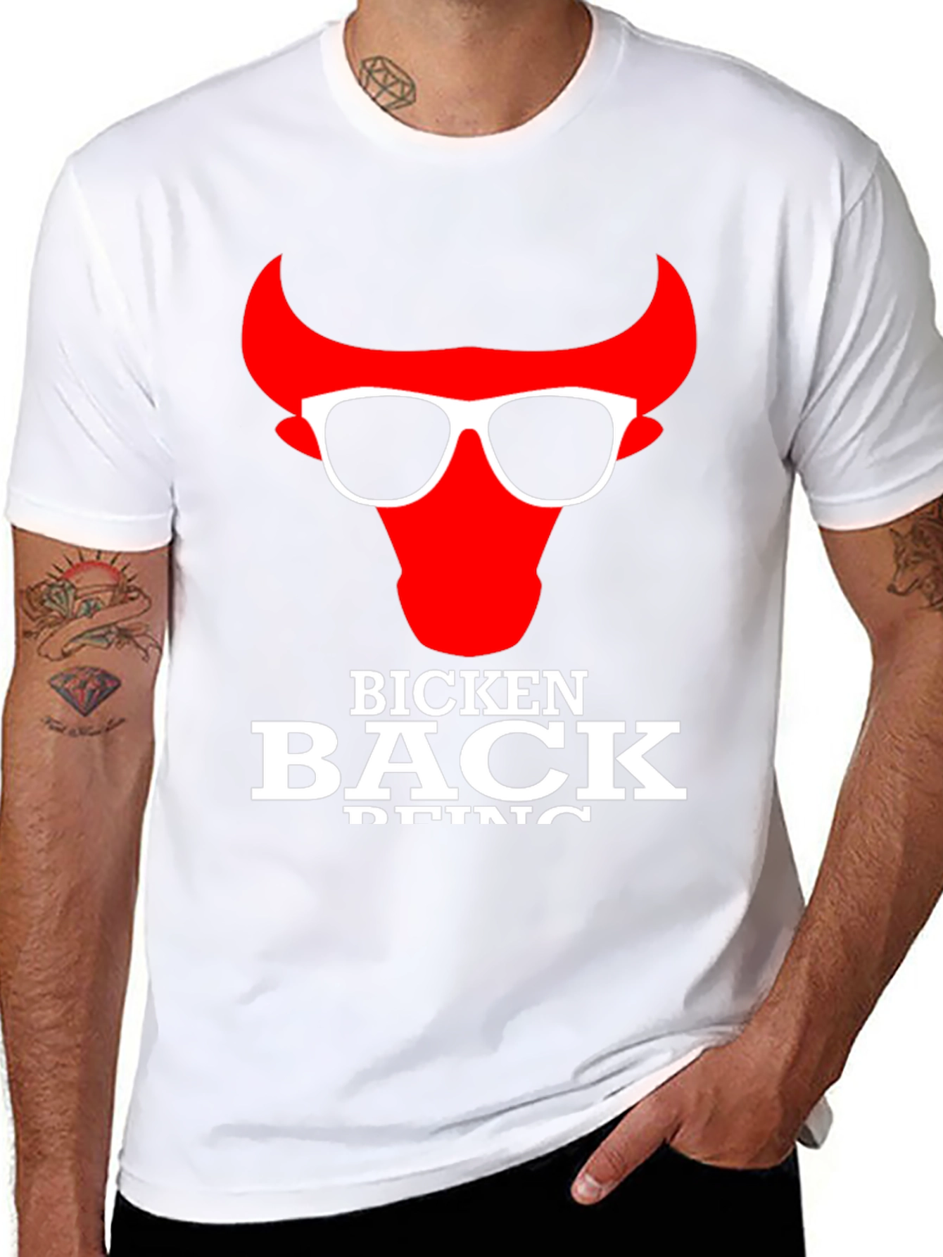Bicken Back Being Cool Bull T-Shirt