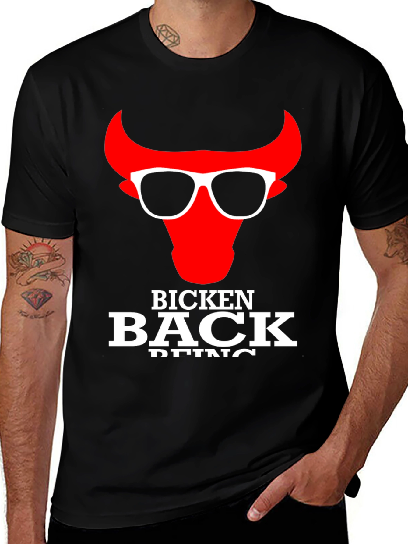 Bicken Back Being Cool Bull T-Shirt
