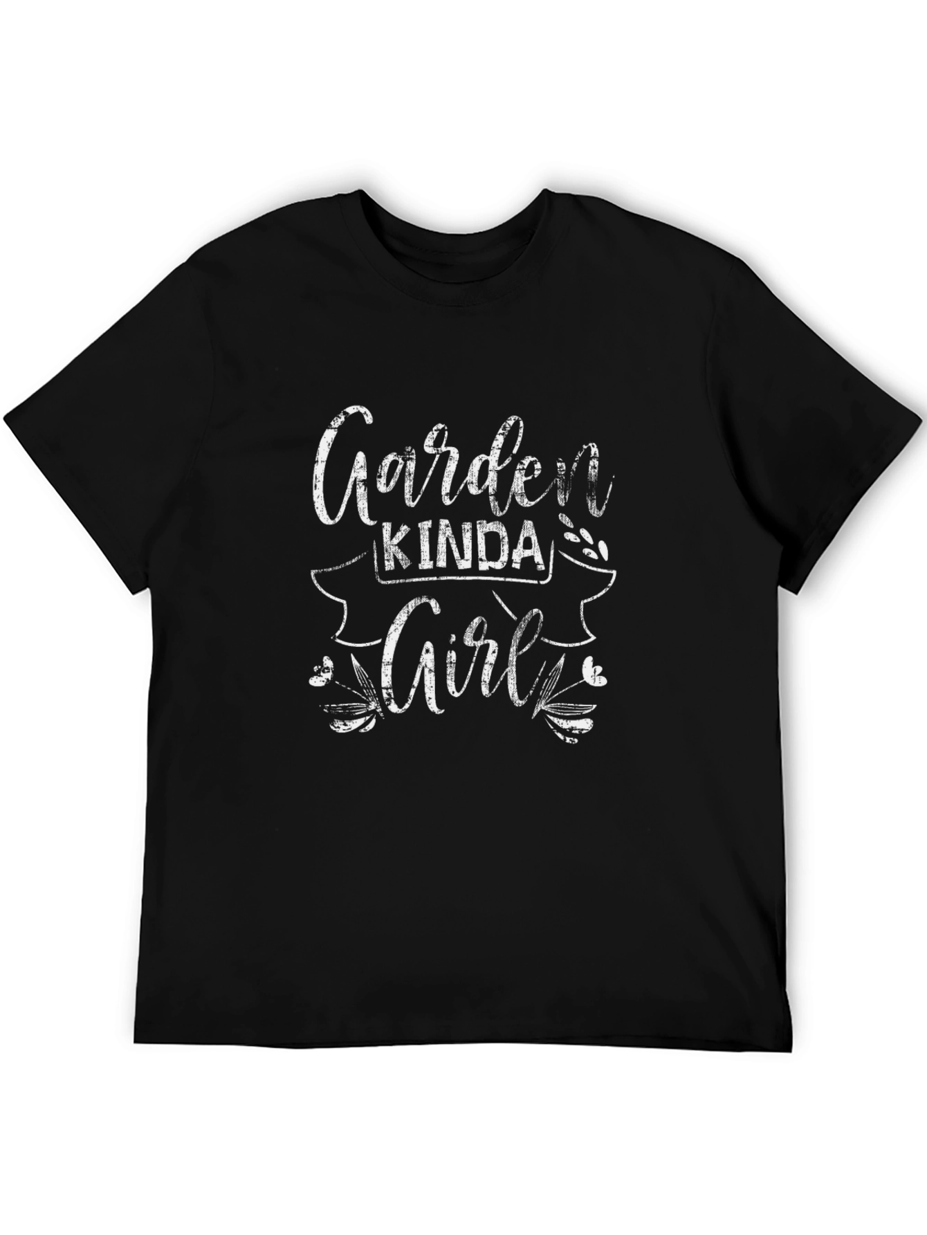 Garden Kinda Girl T-Shirt - Black Cotton Tee