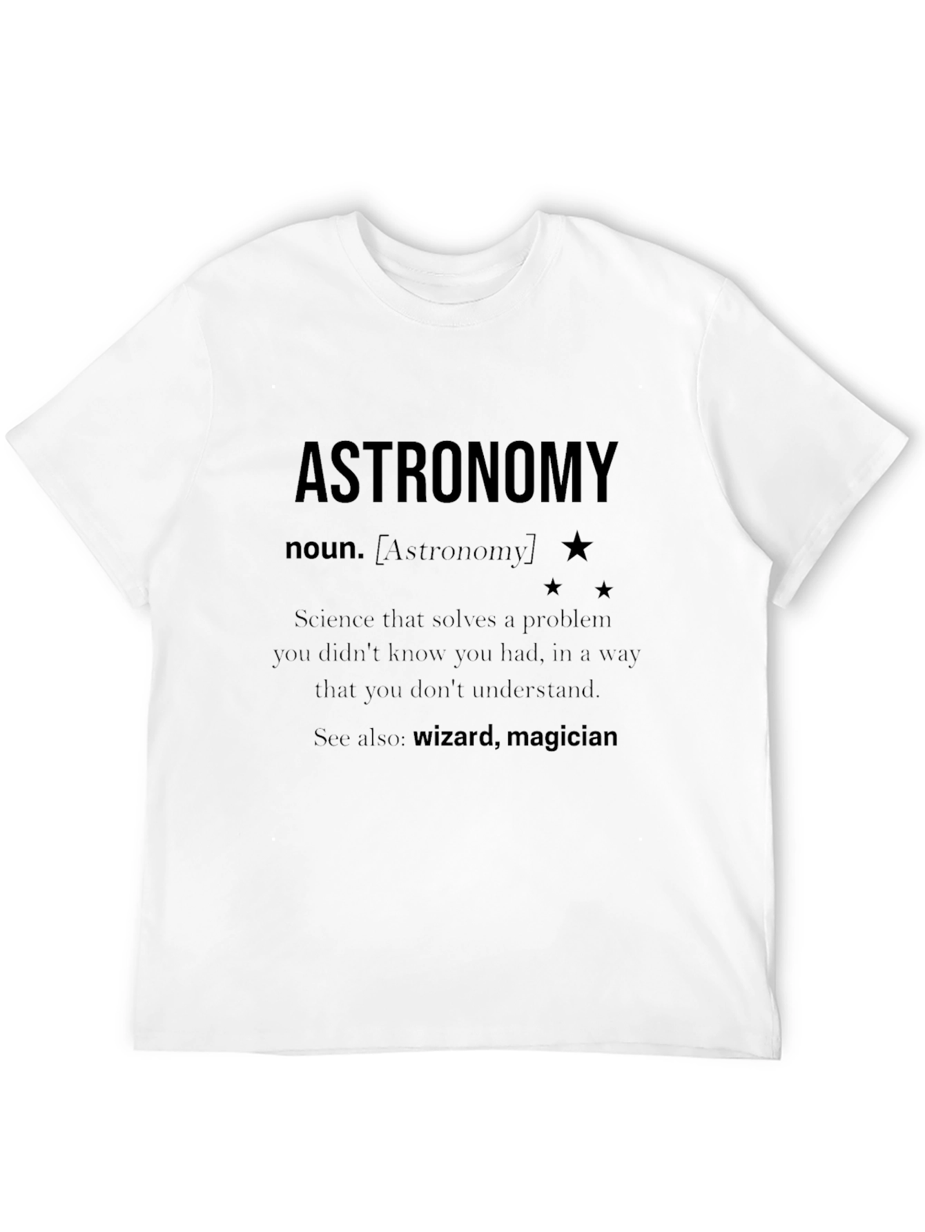 Astronomy Definition Black T-Shirt