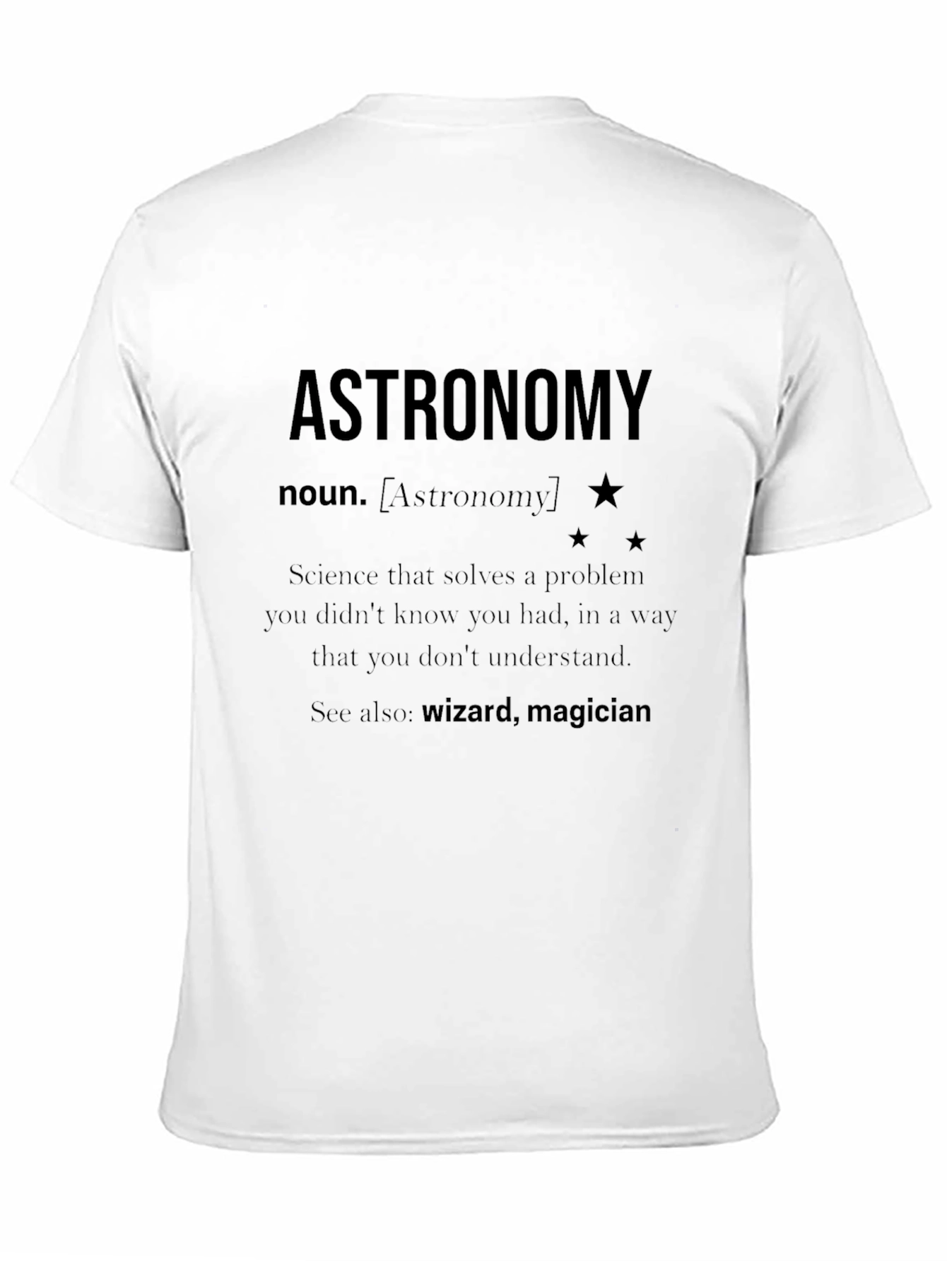 Astronomy Definition Black T-Shirt