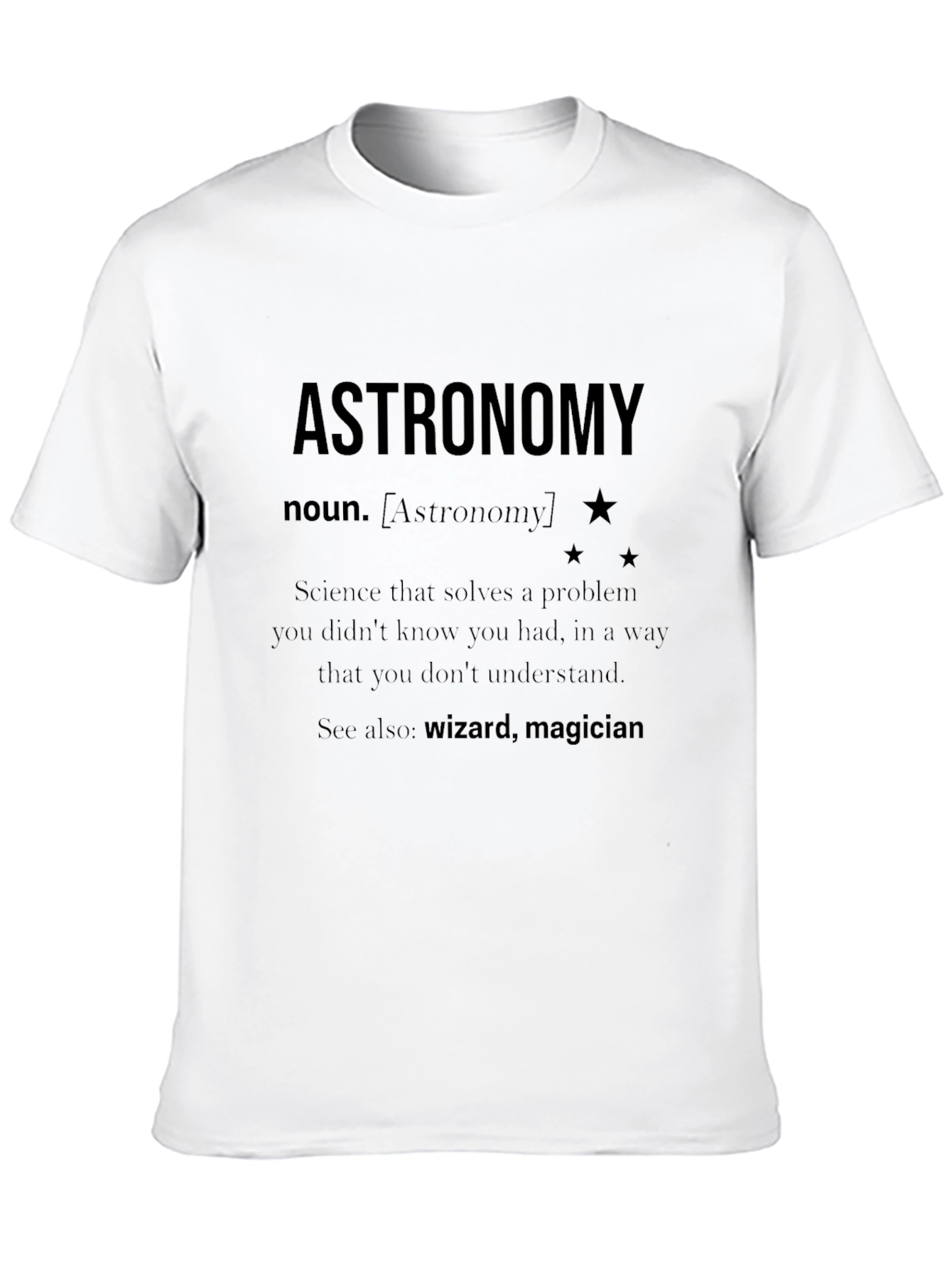 Astronomy Definition Black T-Shirt