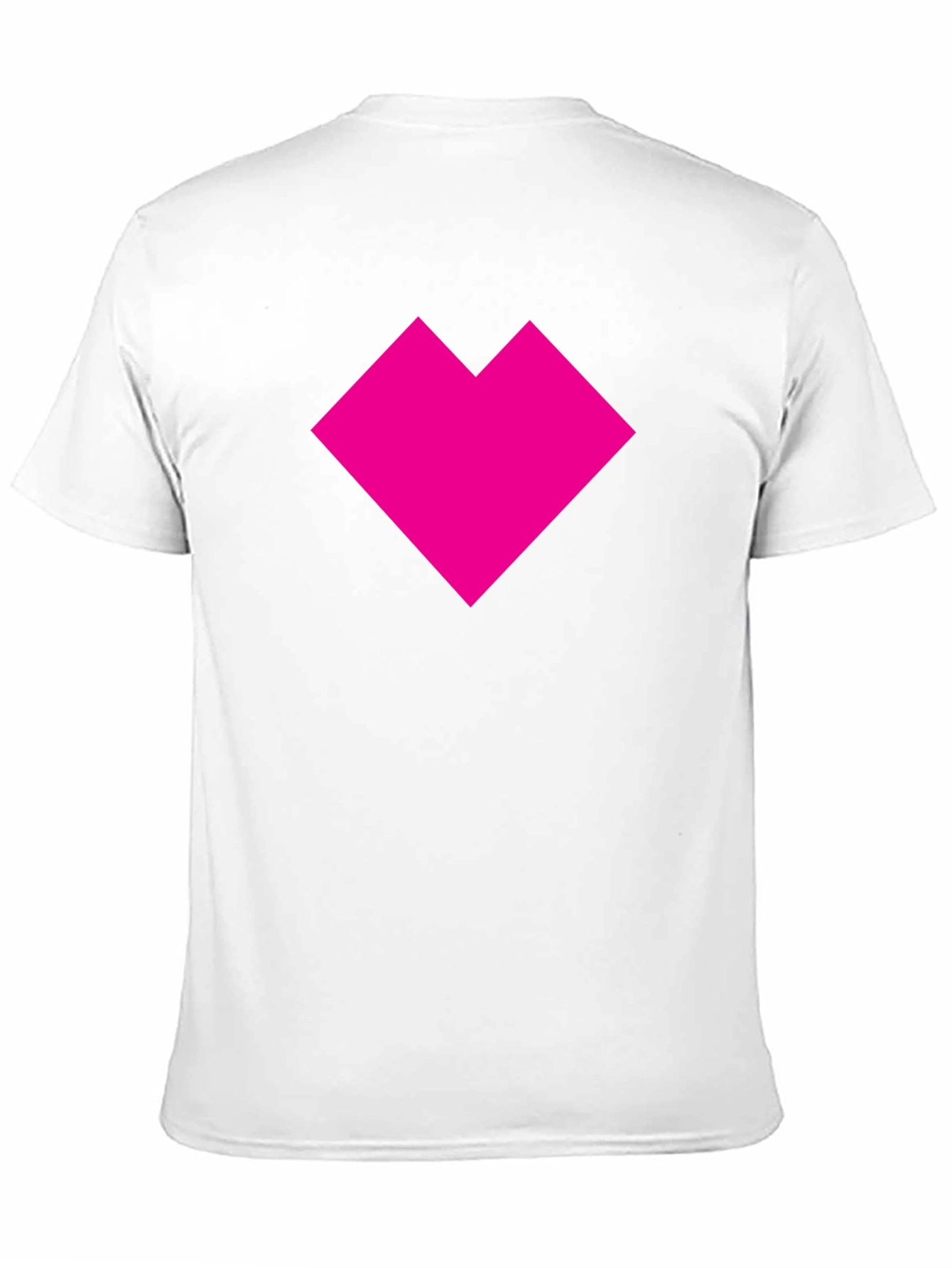 Bold Pink Heart Graphic Black T-Shirt